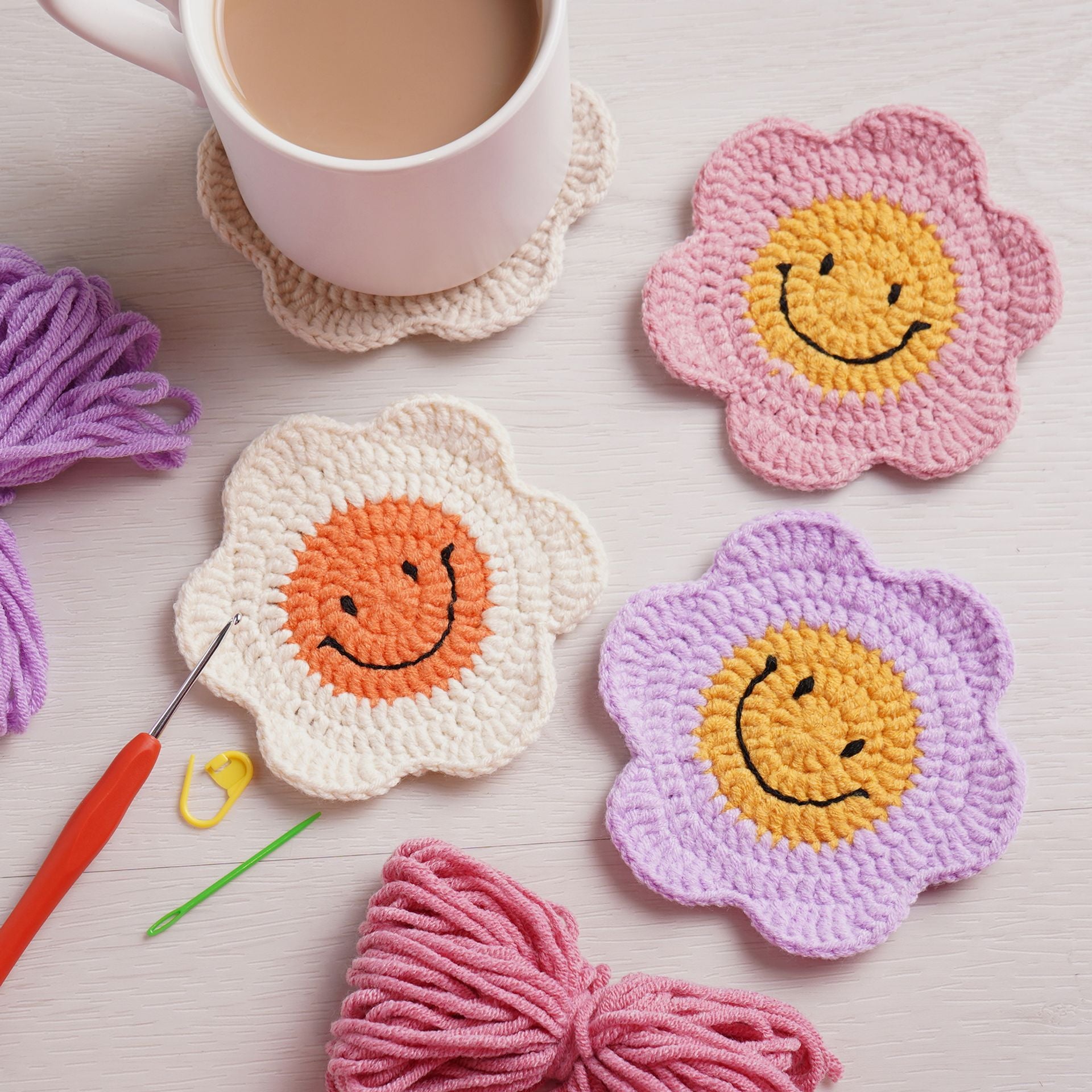 Apples To Pears Craft Your Own Flower Coasters Set