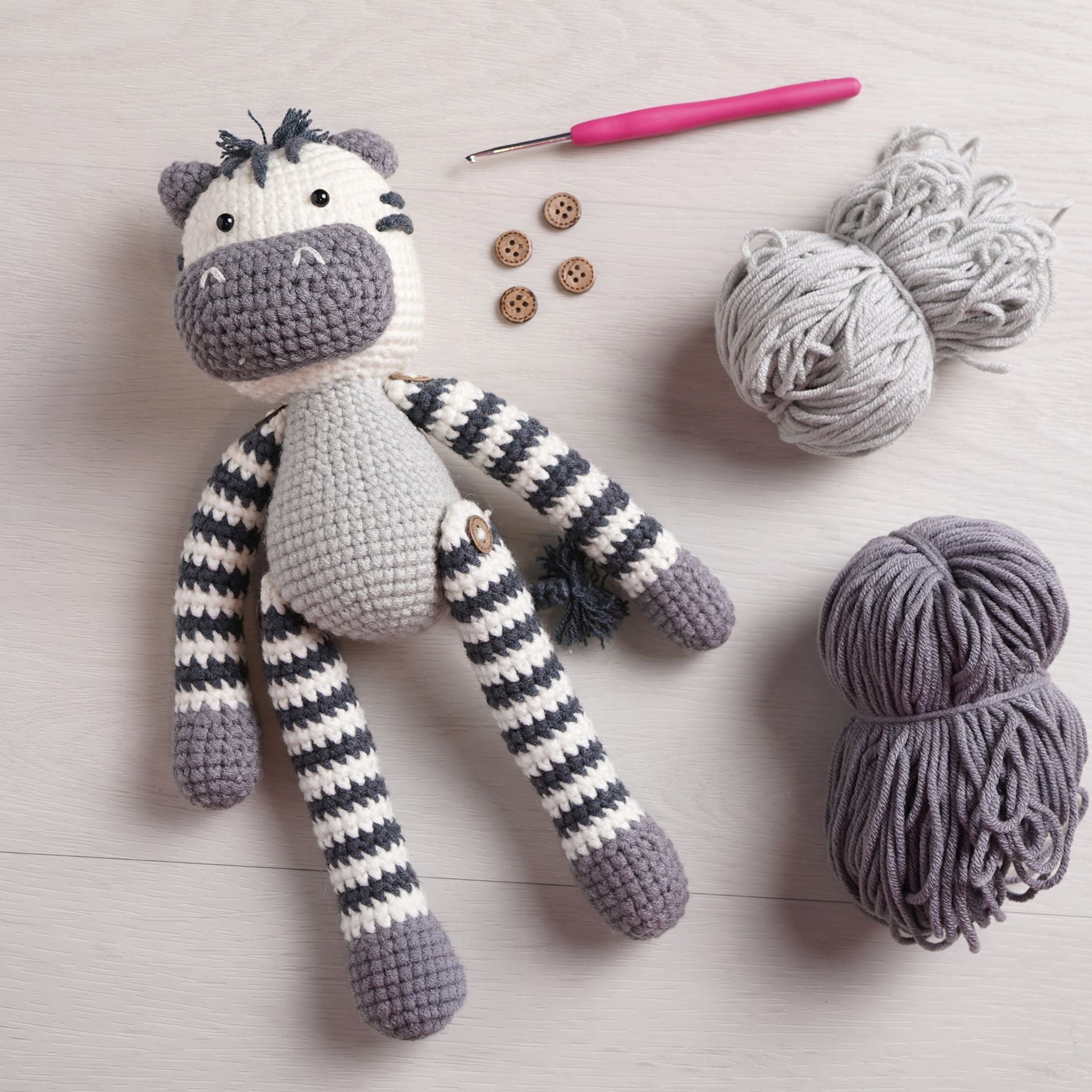Apples To Pears Craft Your Own Crochet Zebra Kit