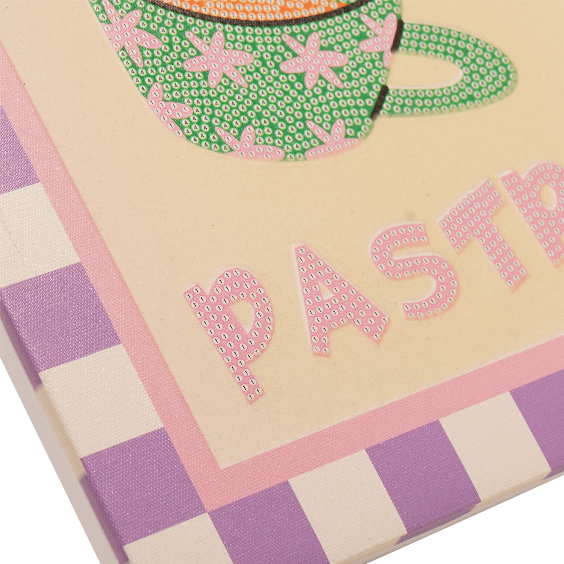 Apples To Pears Diamond Art Canvas Craft Set - Coffee and Pastries