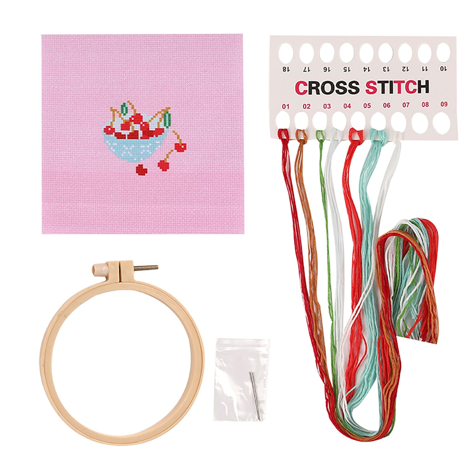 Apples To Pears Cross Stitch Craft Kit - Bowl Cherries