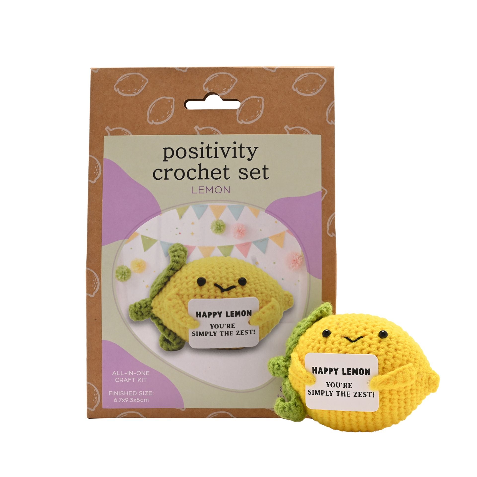 Apples To Pears Positivity Crochet Set - Lemon