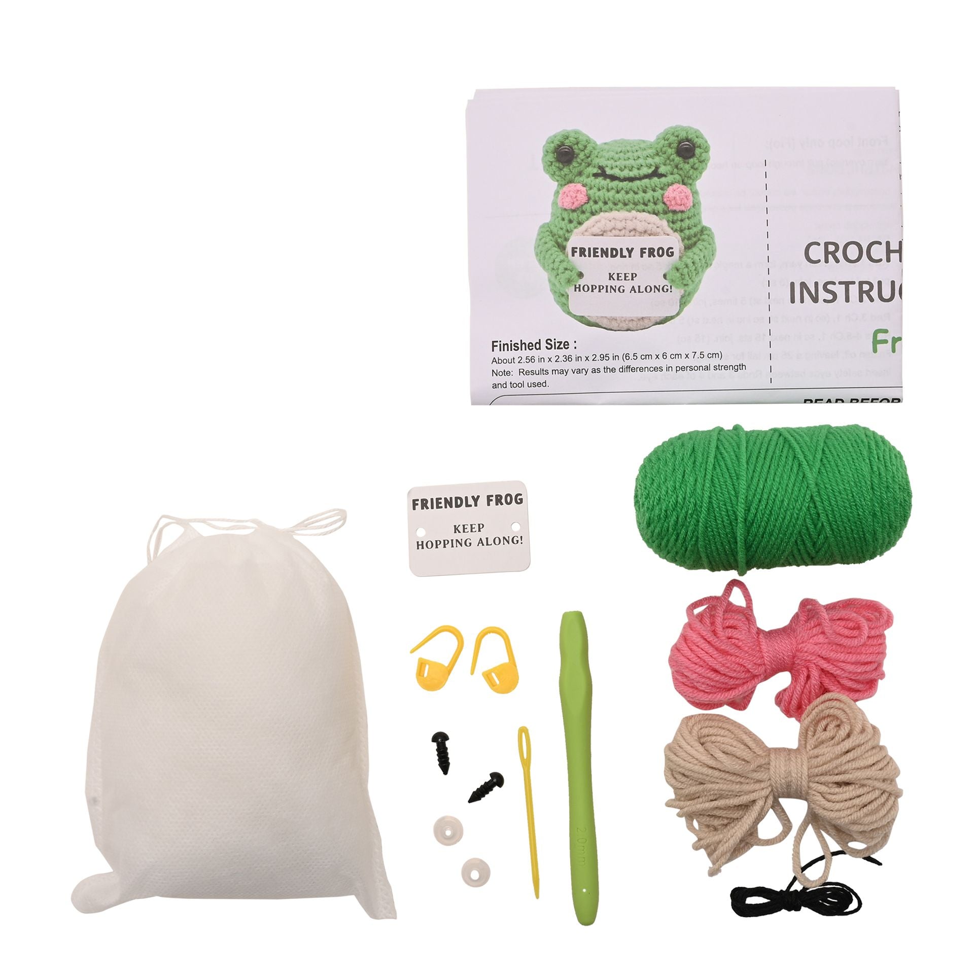 Apples To Pears Positivity Crochet Set - Frog