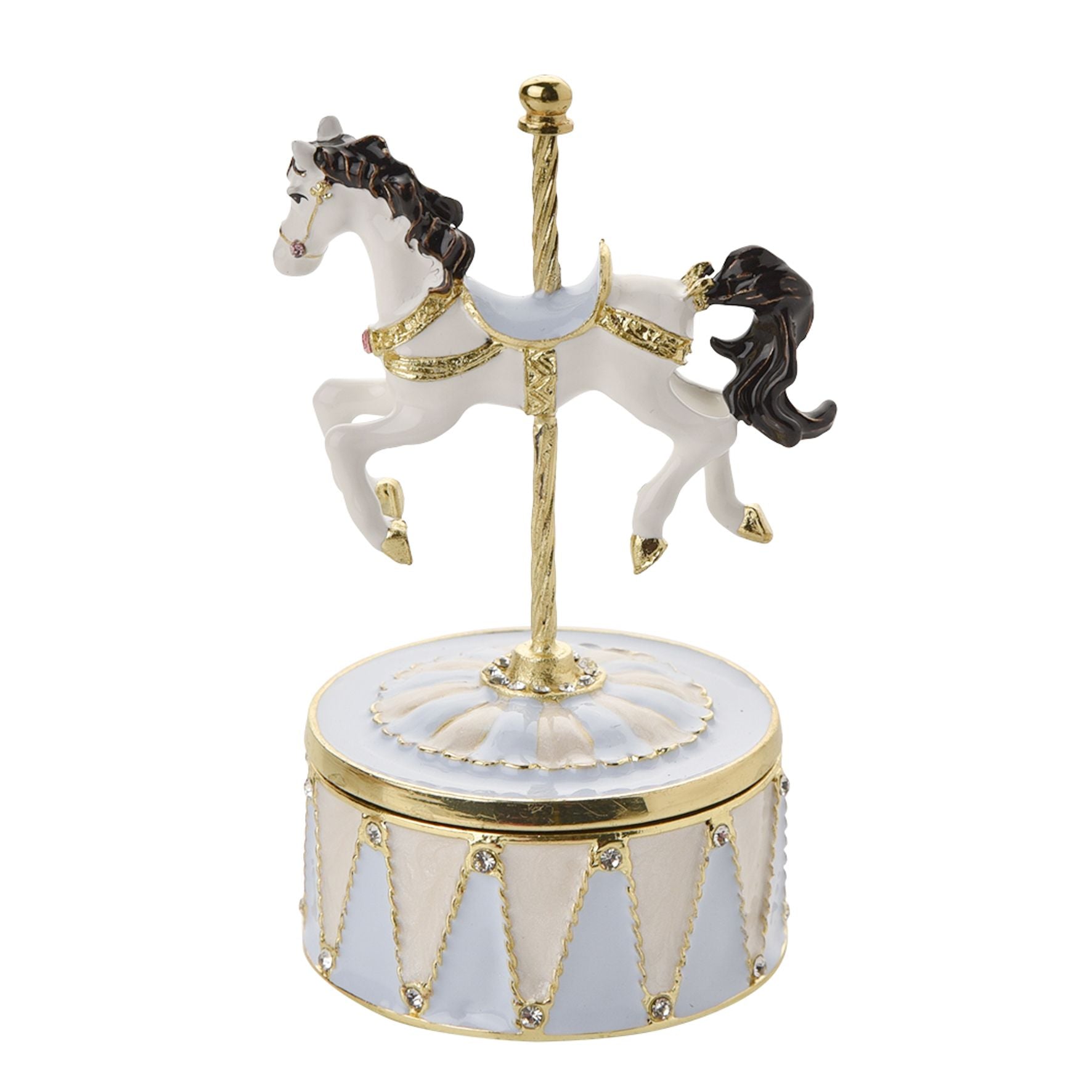 Treasured Trinkets - Musical Carousel Horse - Blue