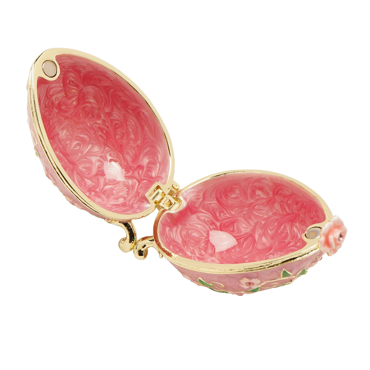 Treasured Trinkets - Pink Floral Egg
