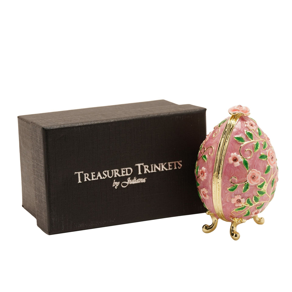 Treasured Trinkets - Pink Floral Egg