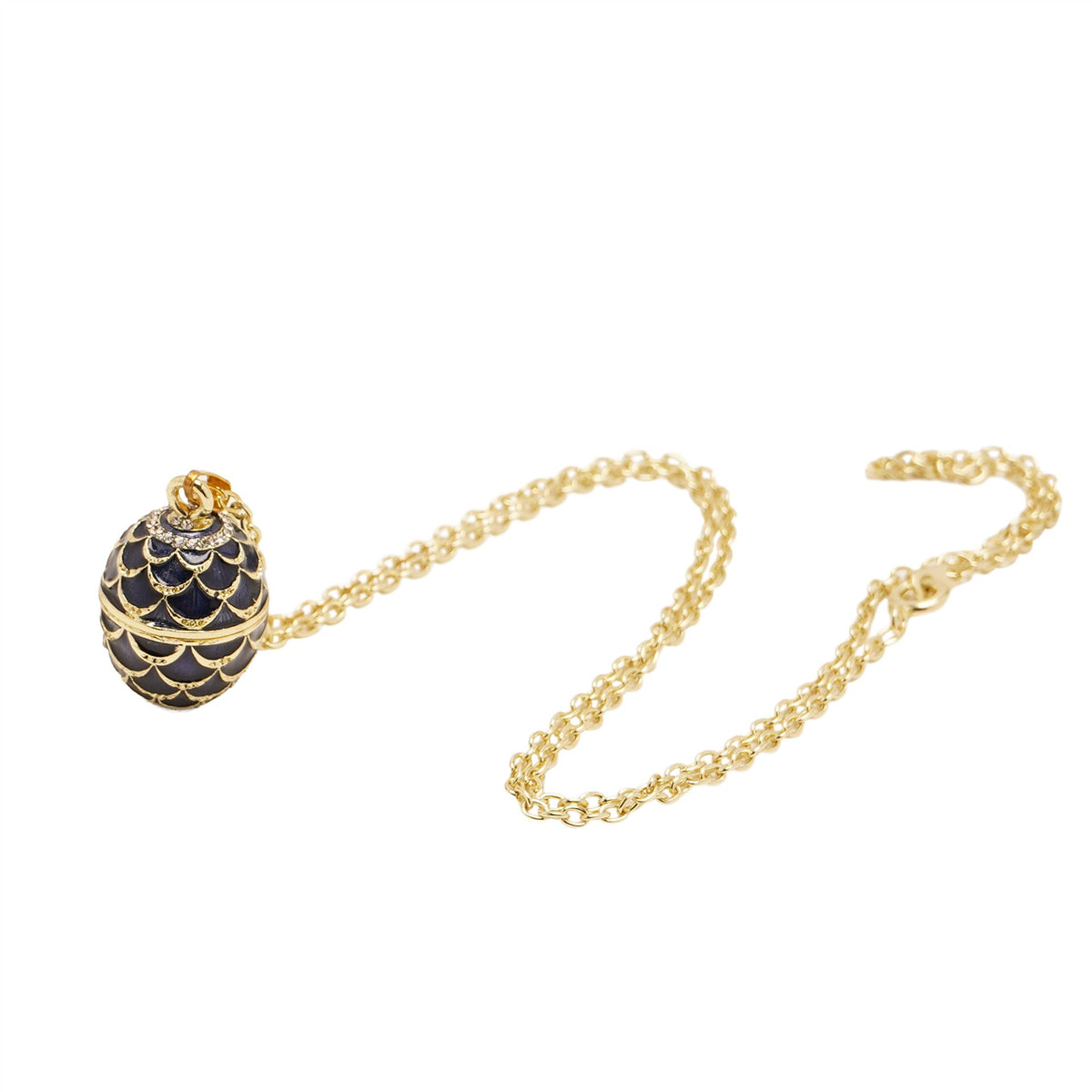 Treasured Trinkets - Blue Small Egg & Necklace Set
