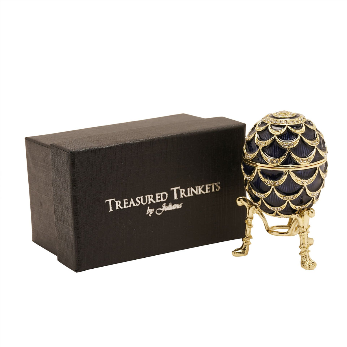Treasured Trinkets - Blue Small Egg & Necklace Set
