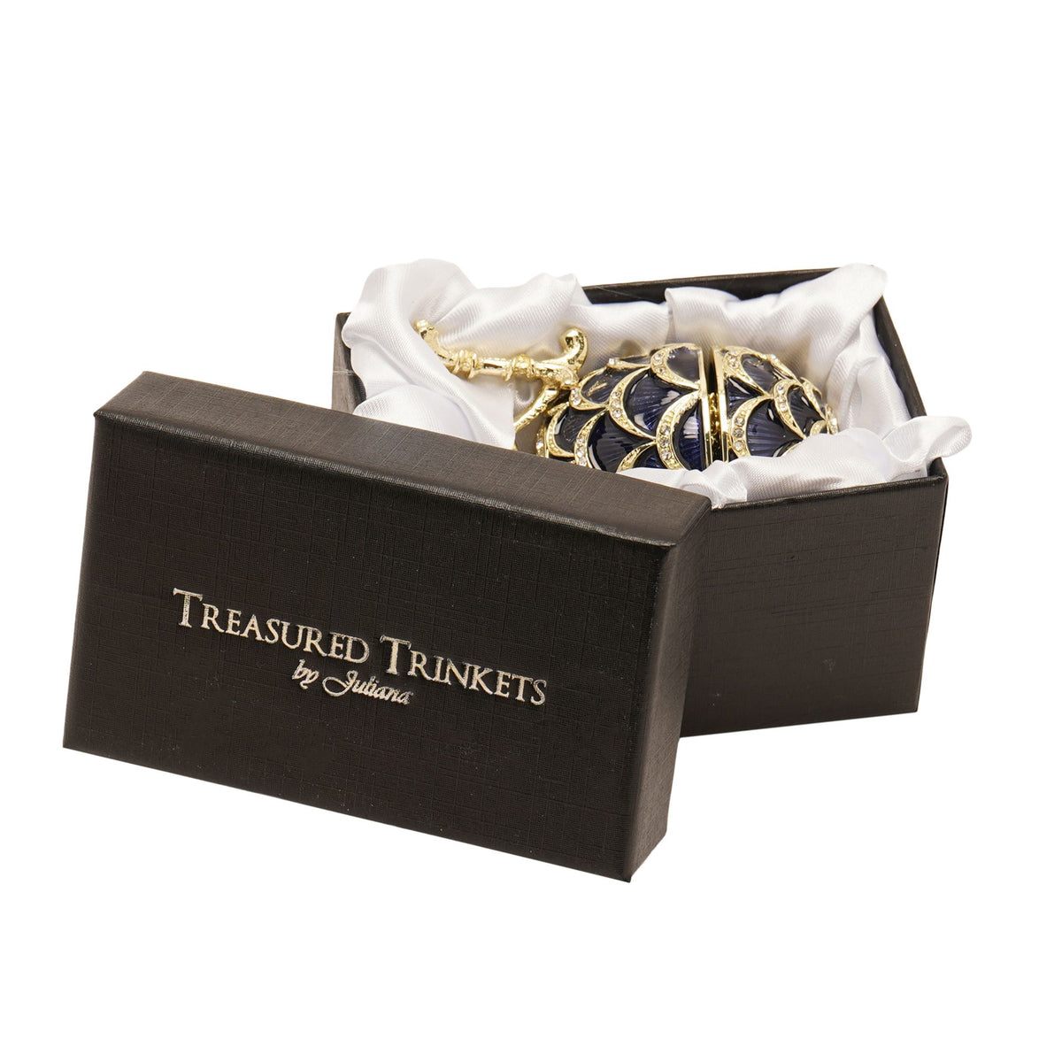 Treasured Trinkets - Blue Small Egg & Necklace Set