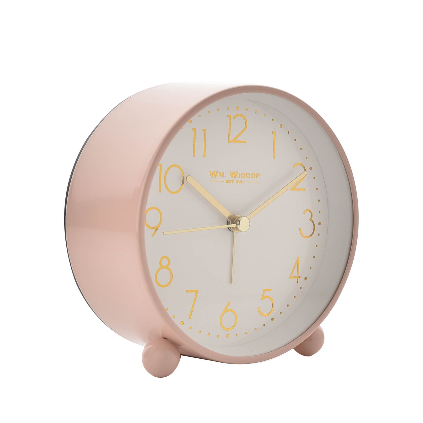 Hometime Metal Case Alarm Clock Light & Snooze Blush 10.8cm