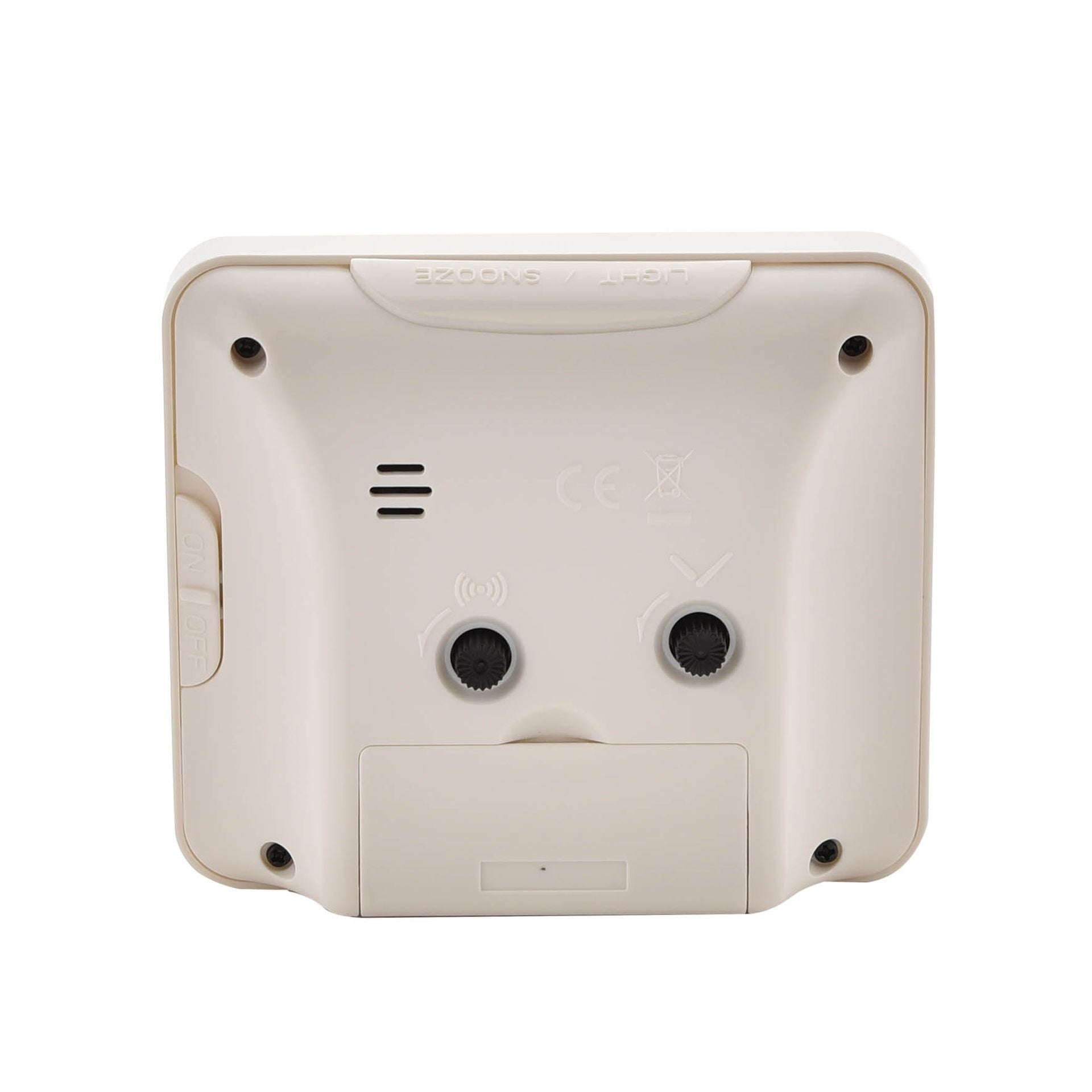 Hometime White Alarm Clock - Dual Indicating Light System
