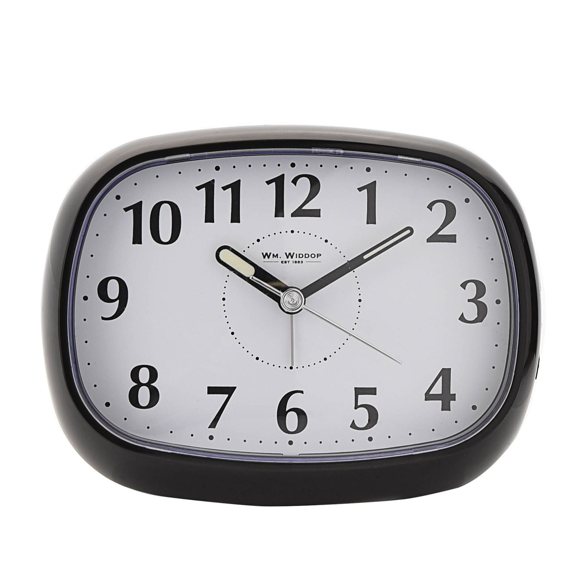 Hometime Alarm - Oval with Light & Snooze Black *(60/100)*