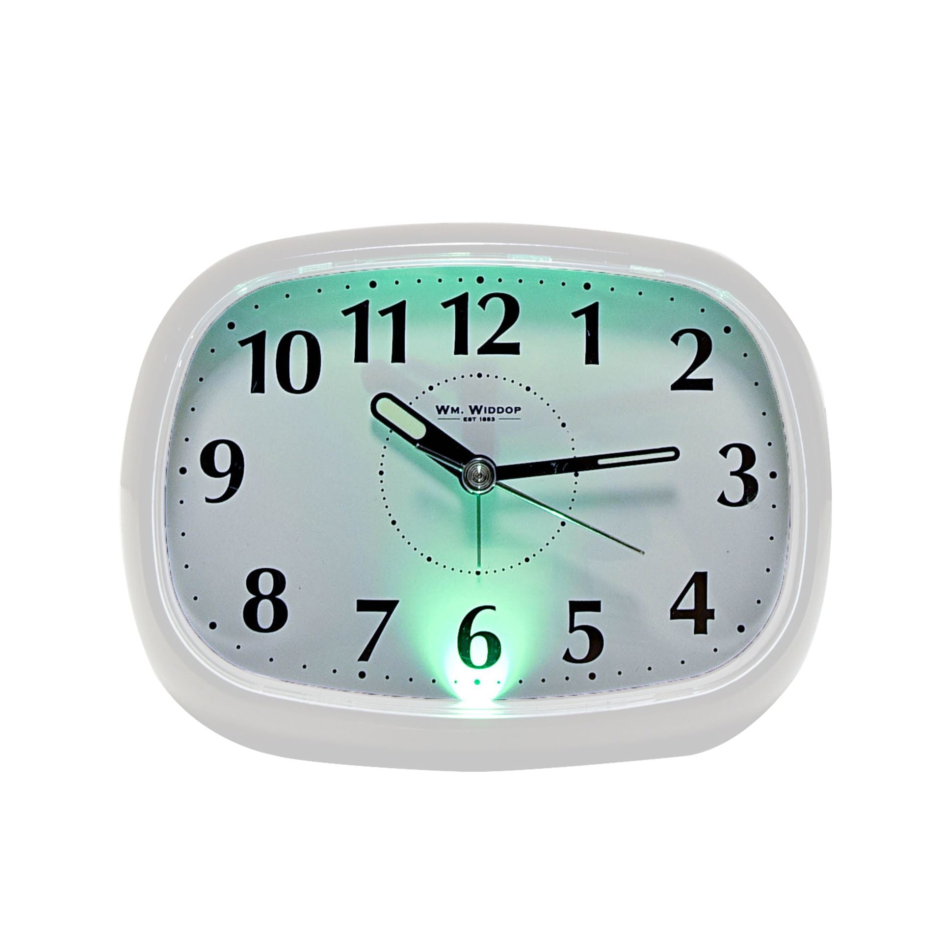 Hometime Alarm - Oval with Light & Snooze White *(60/100)*