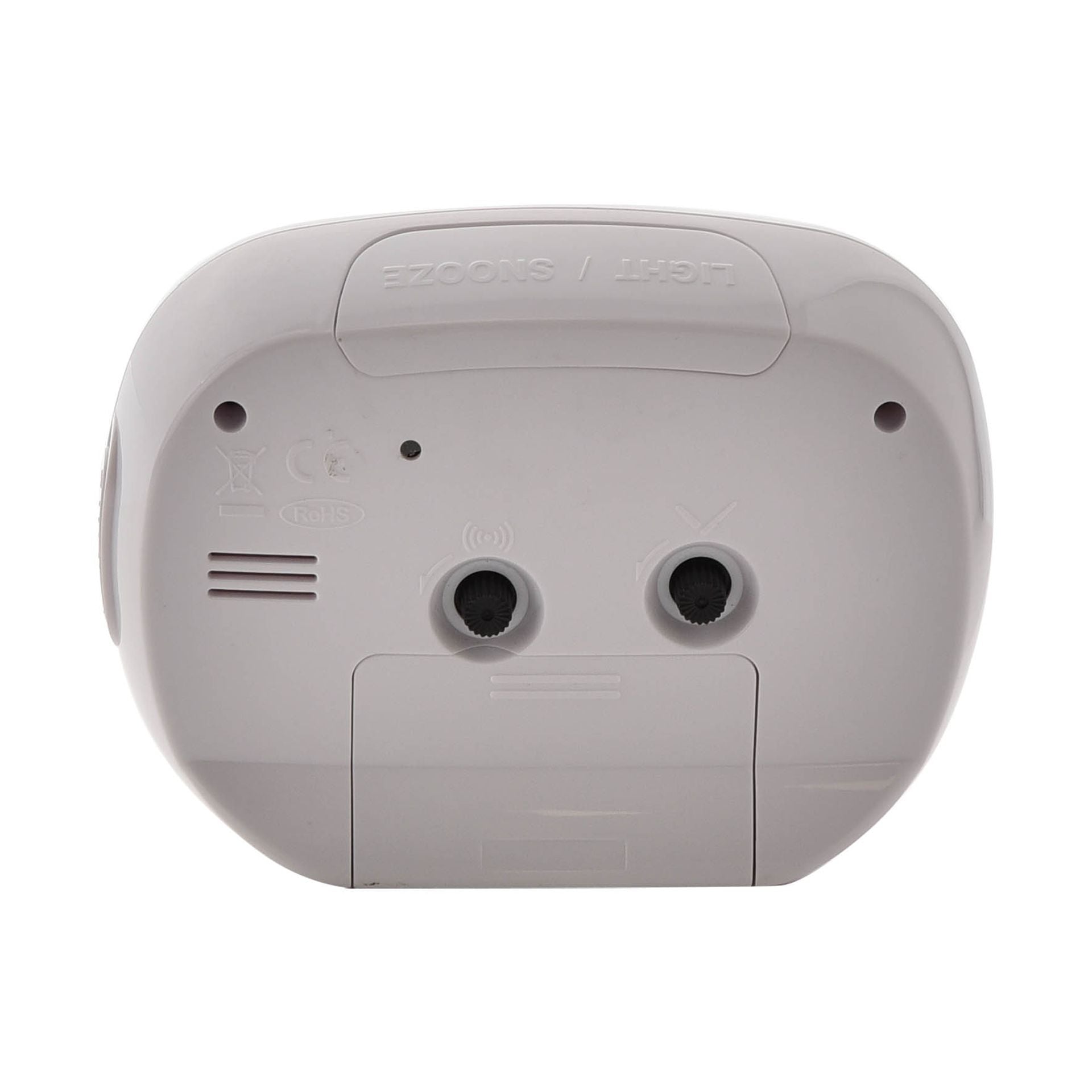 Hometime Alarm - Oval with Light & Snooze White *(60/100)*