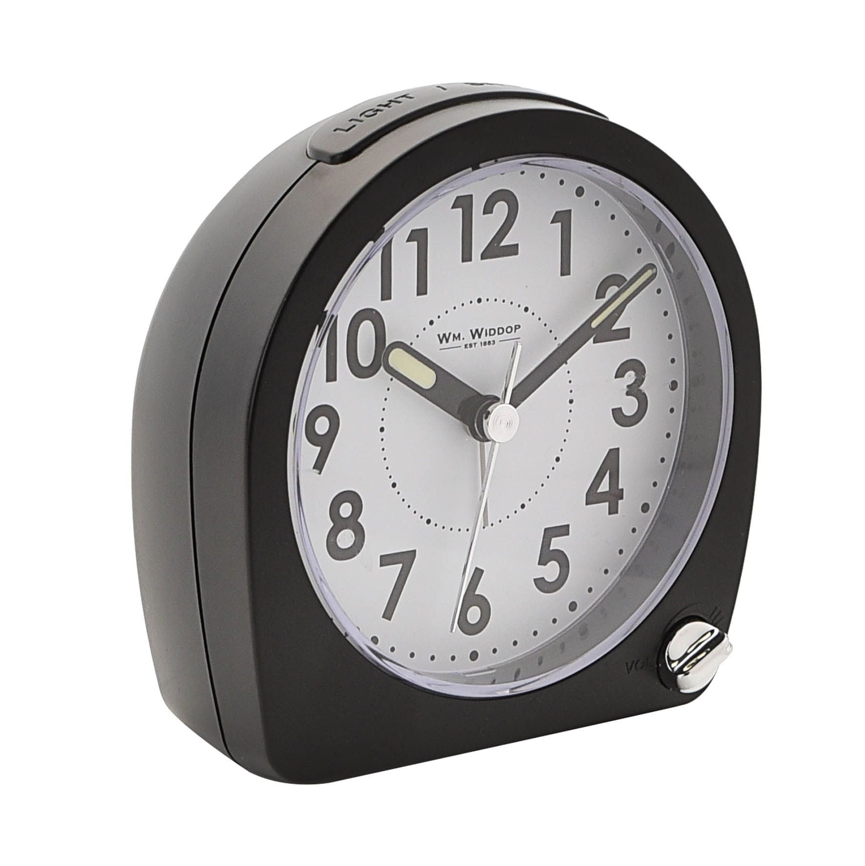 Hometime Round Alarm Clock Light, Snooze, Sweep - Black