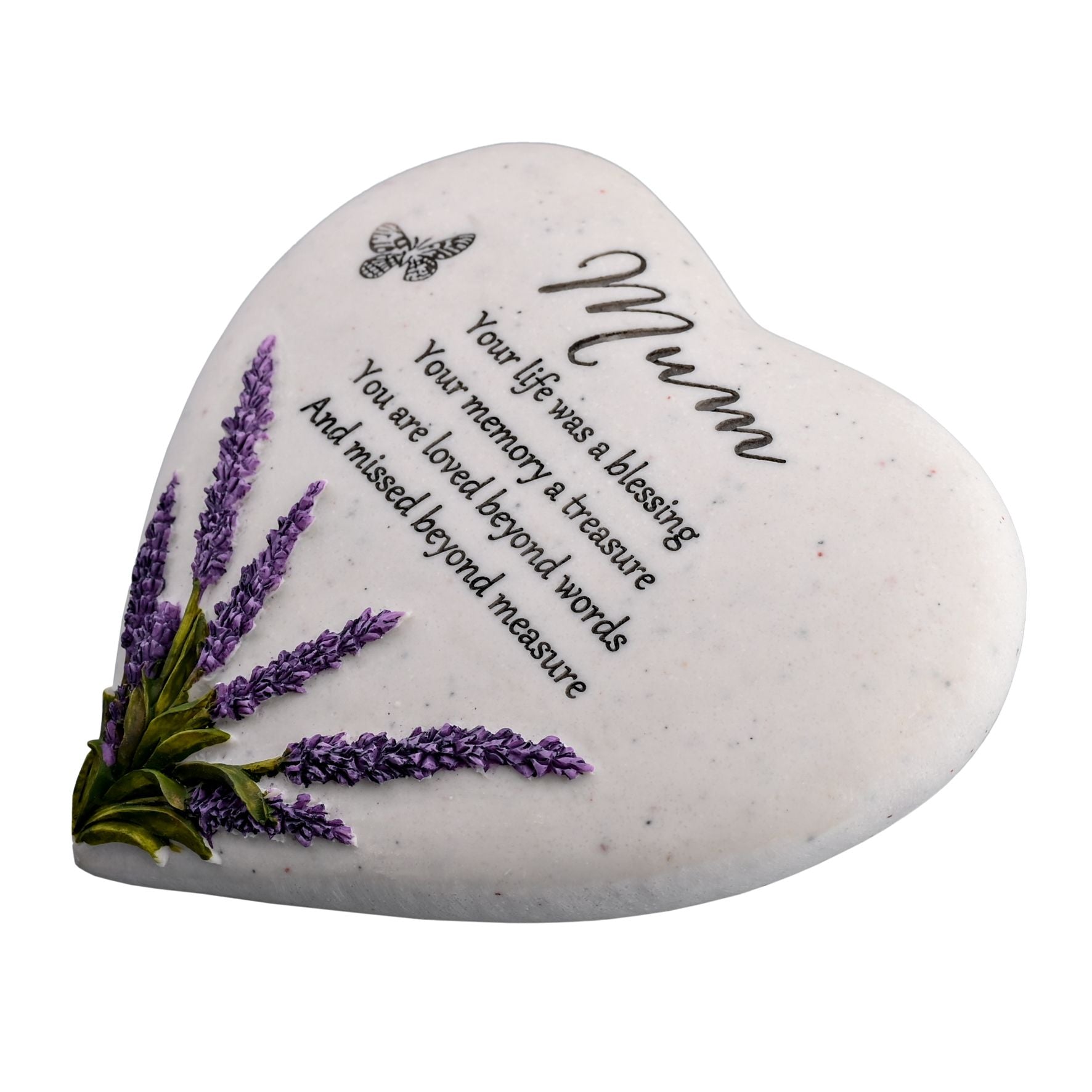 Thoughts Of You Heart Stone / Lavender - Mum