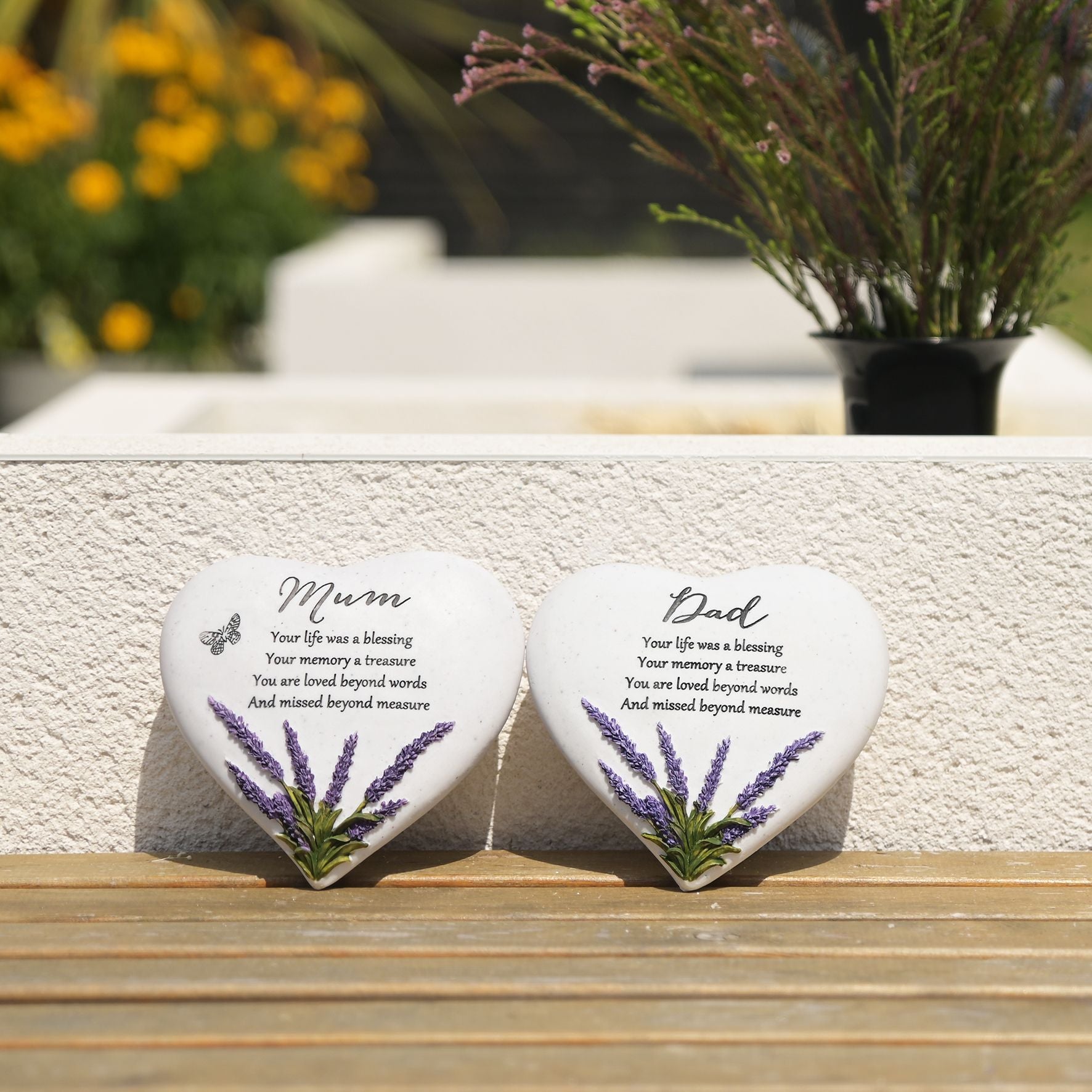 Thoughts Of You Heart Stone / Lavender - Mum