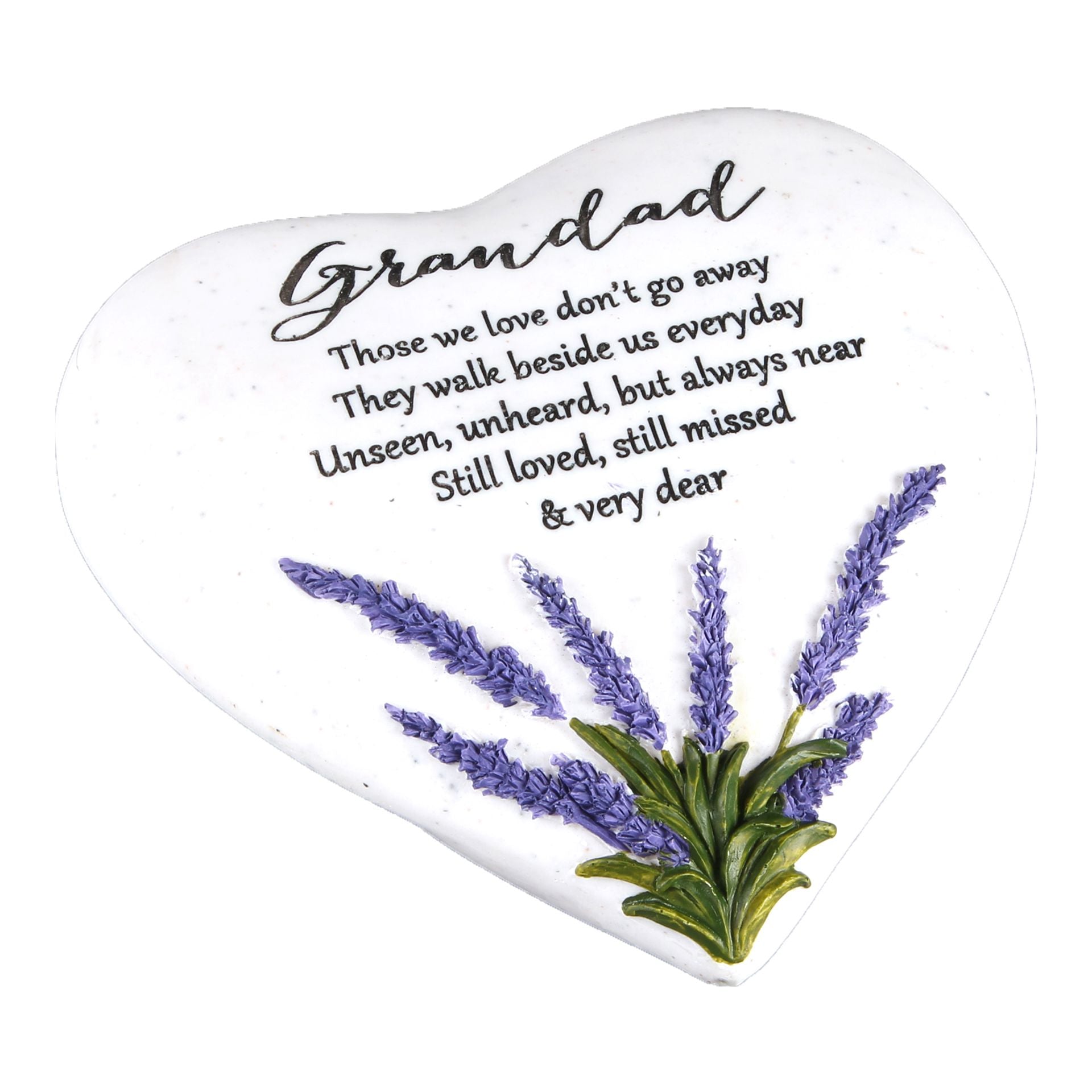 Thoughts Of You Heart Stone / Lavender - Grandad