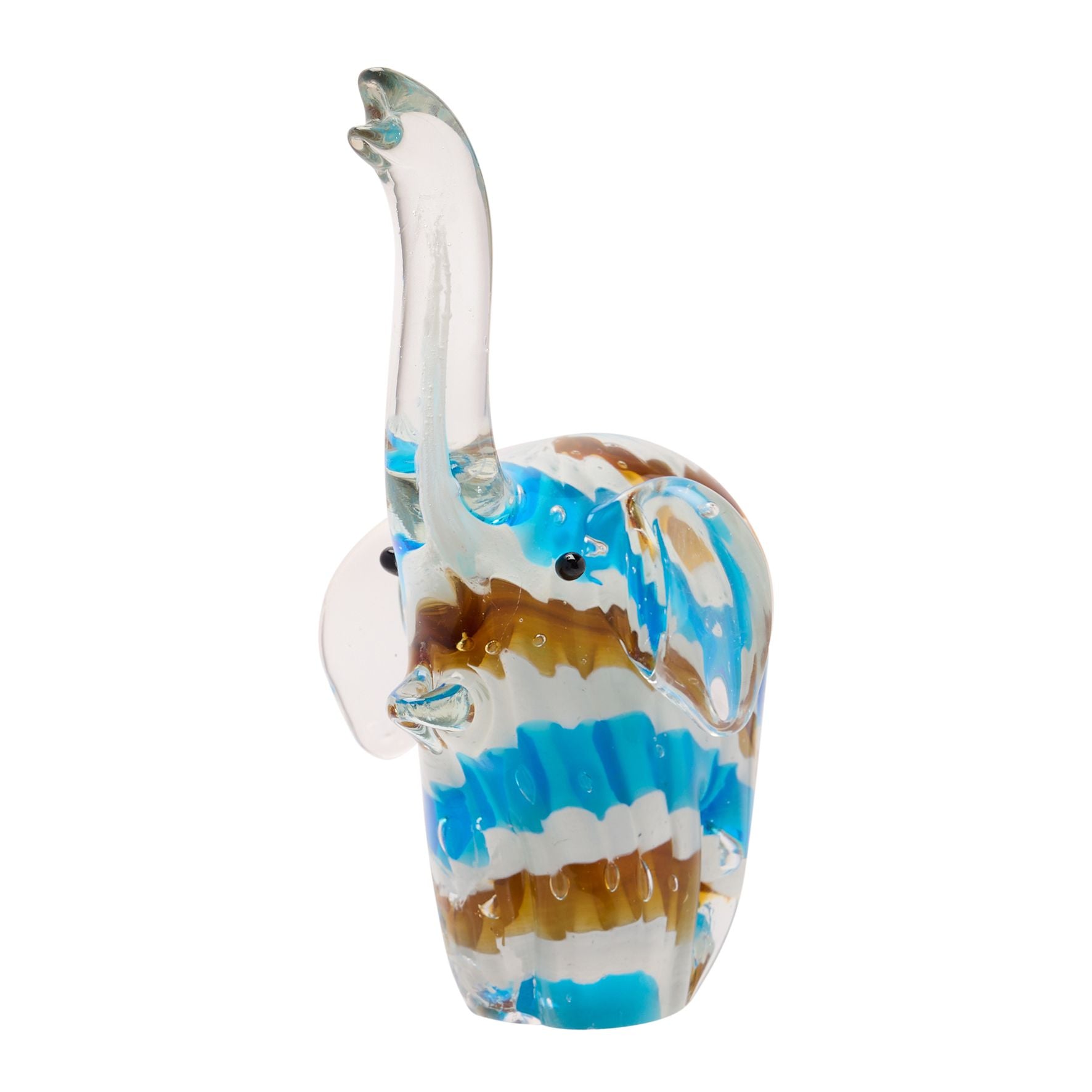 Objets d'art Glass Figurine - Blue Elephant