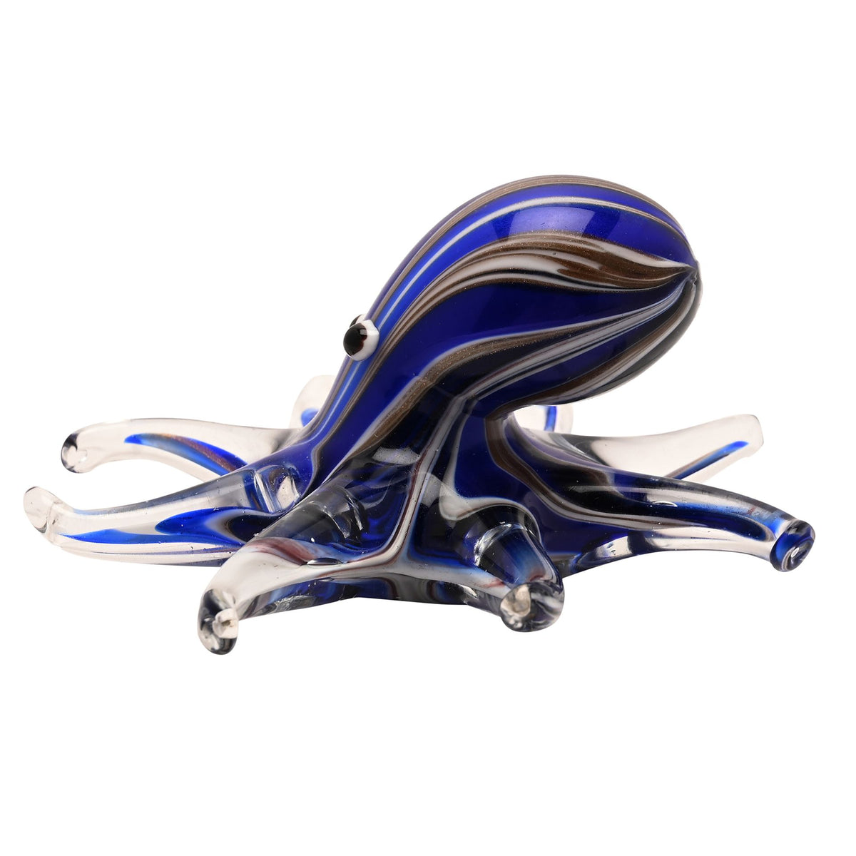 Objets D'art Glass Figurine - Deep Blue Octopus