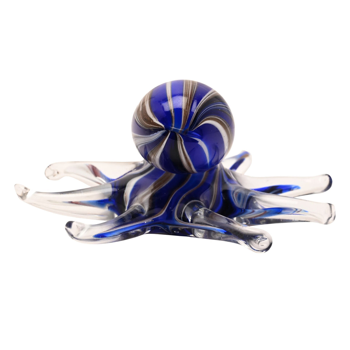 Objets D'art Glass Figurine - Deep Blue Octopus