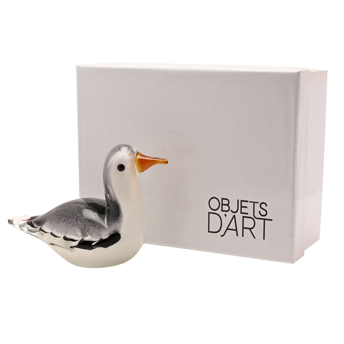Objets D'art Glass Figurine - Seagull