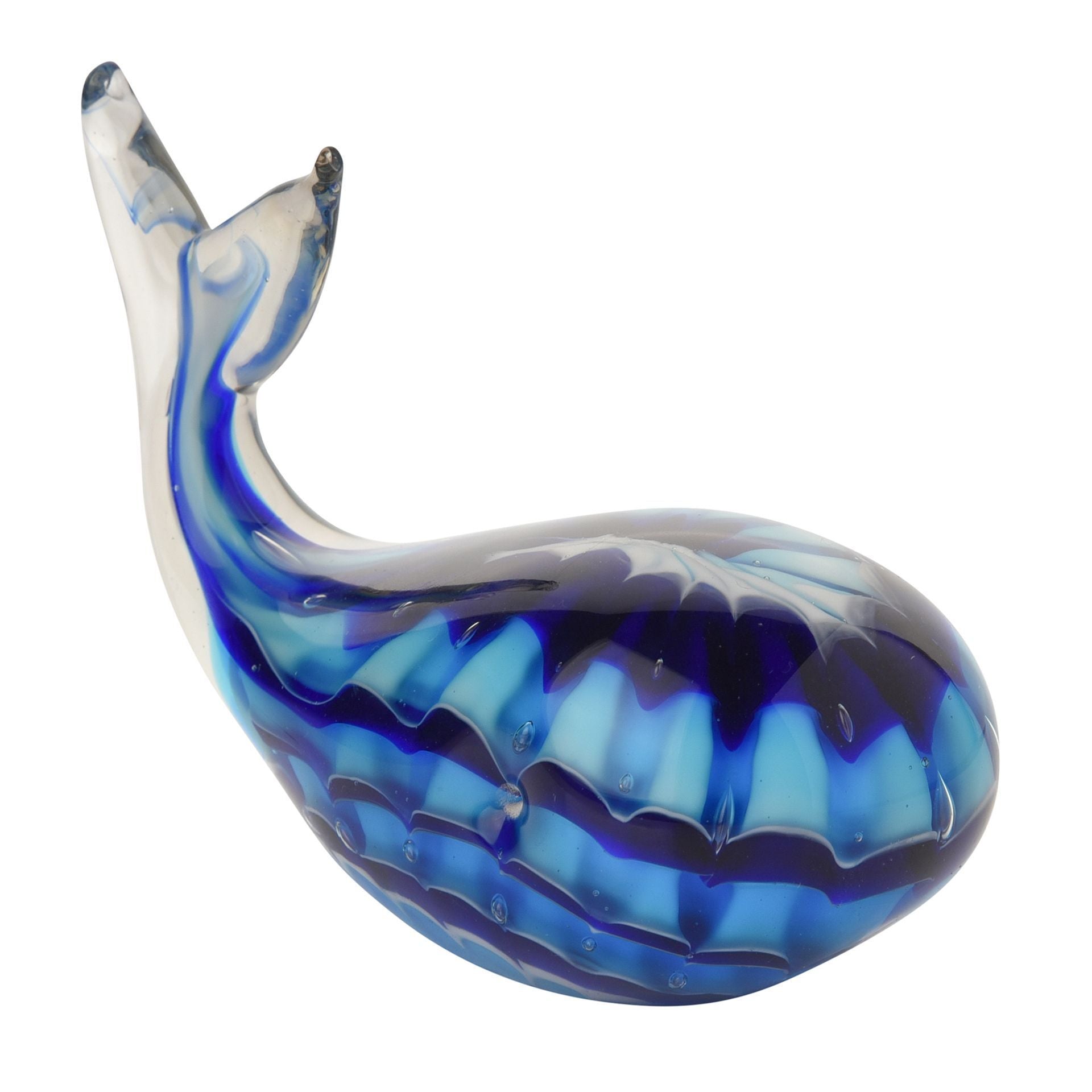 Objets d'art Glass Figurine - Blue Whale