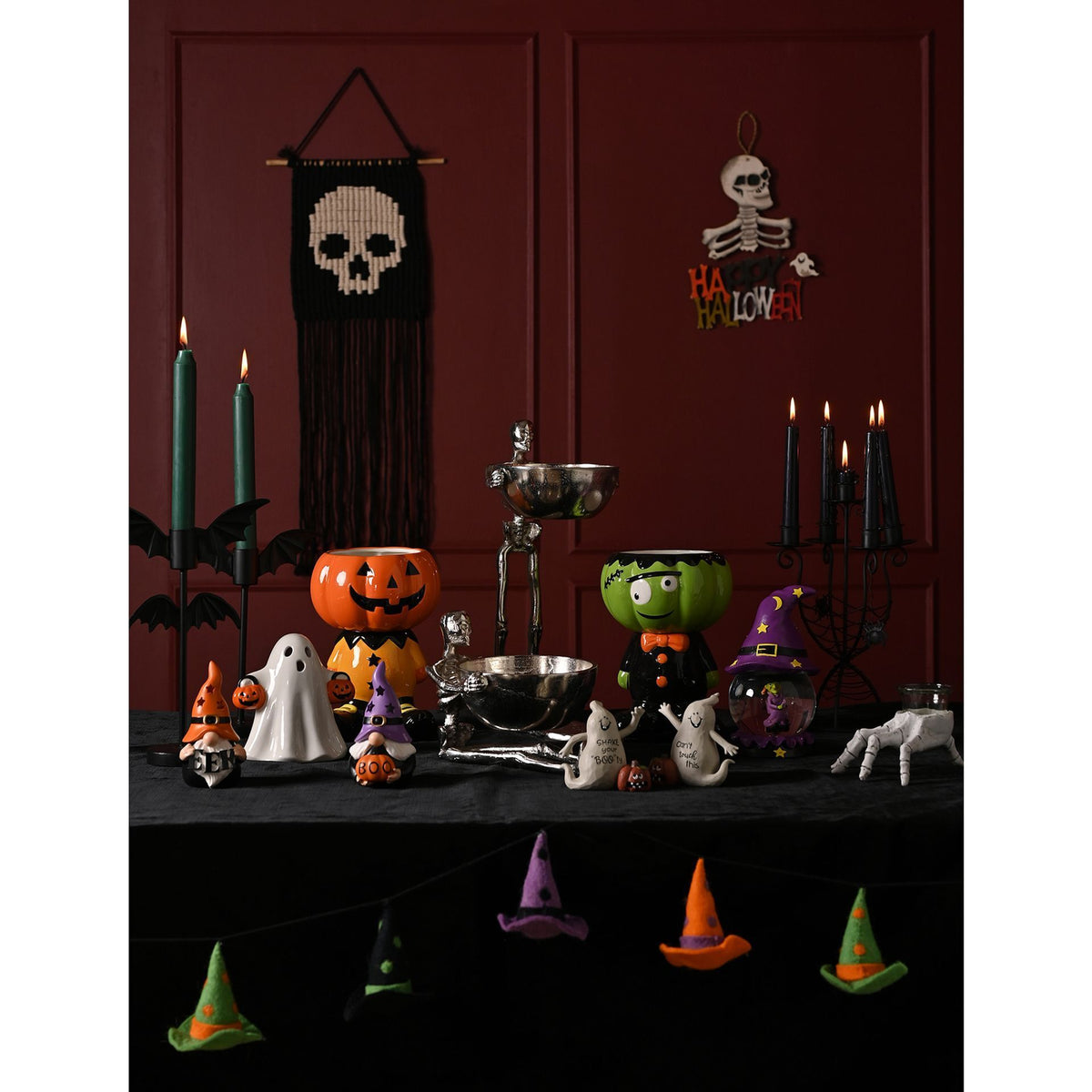 Double Bat Wing Candlestick - 12"