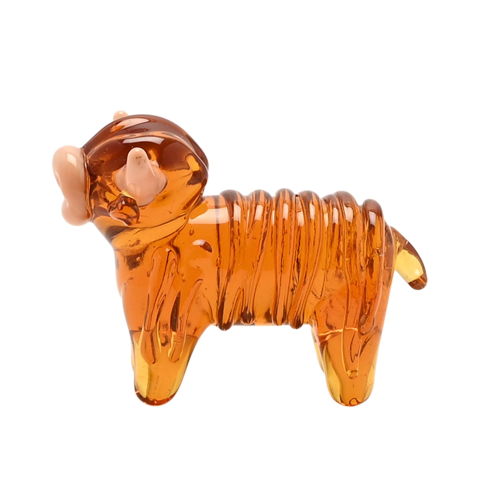 Objets d'art Miniature Glass Figurine - Highland Cow