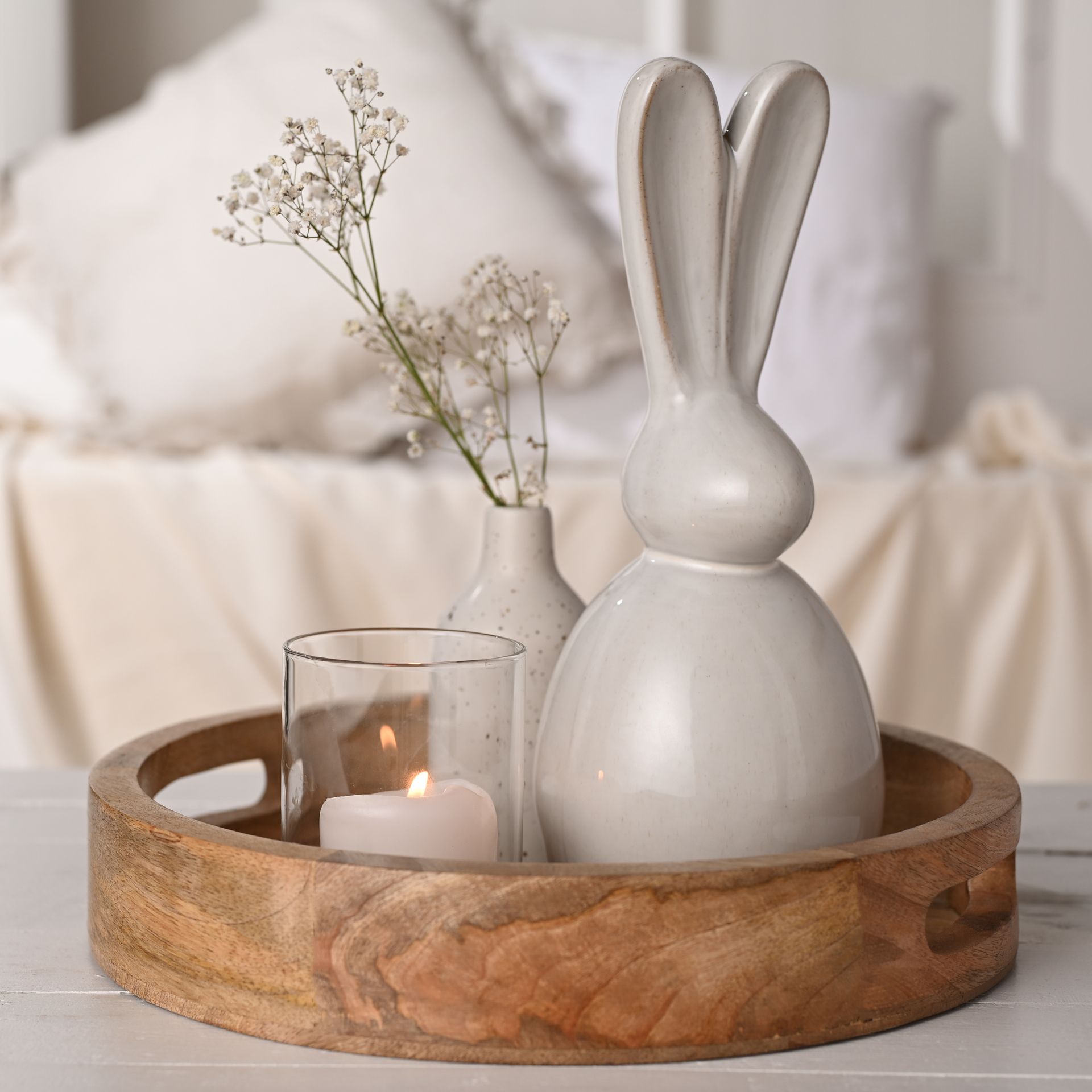 Eggs-traordinary Gifting Grey Ceramic Bunny Decoration 28cm