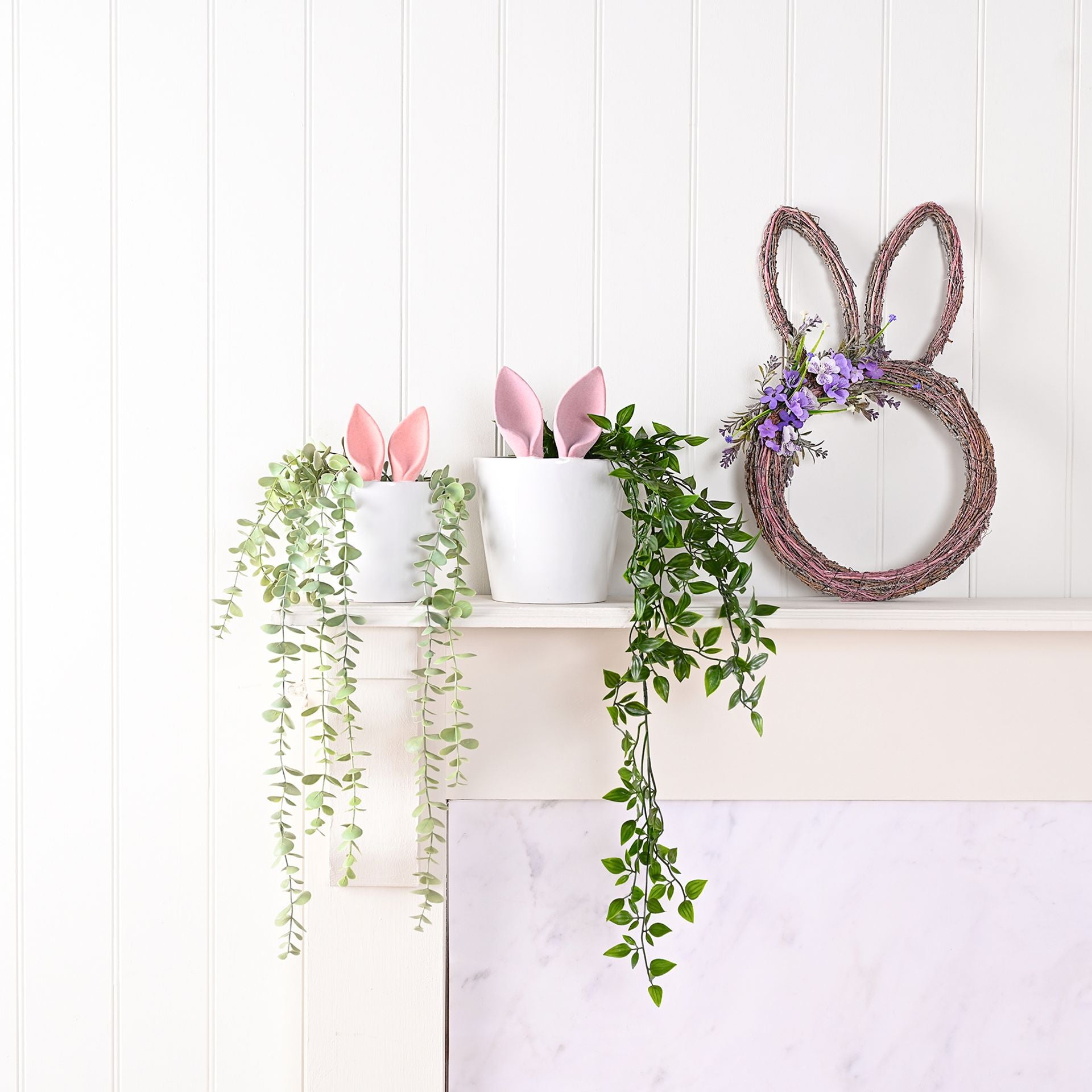 Eggs-traordinary Gifting Company Flocked Pink Bunny Ears Planter Medium