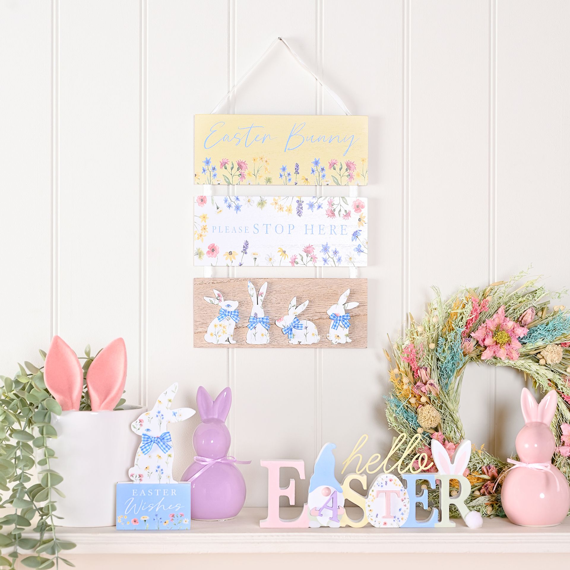 Eggs-traordinary Gifting Company Flocked Pink Bunny Ears Planter Medium