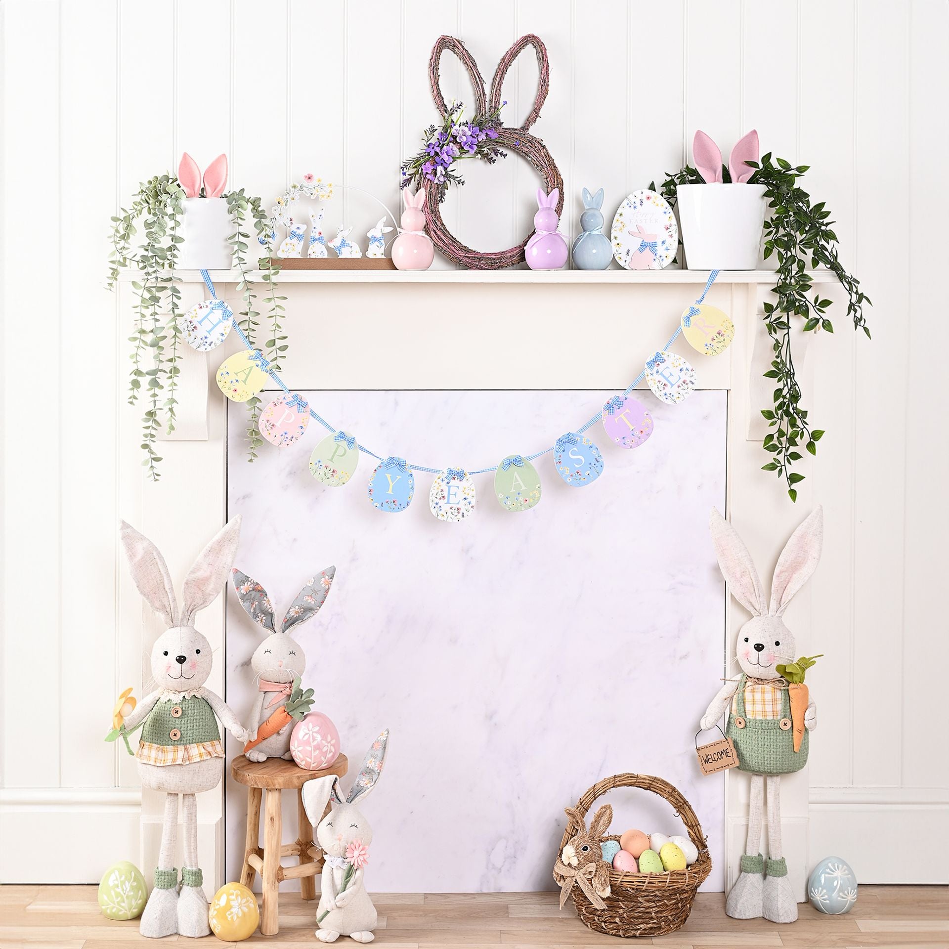 Eggs-traordinary Gifting Company Flocked Pink Bunny Ears Planter Medium