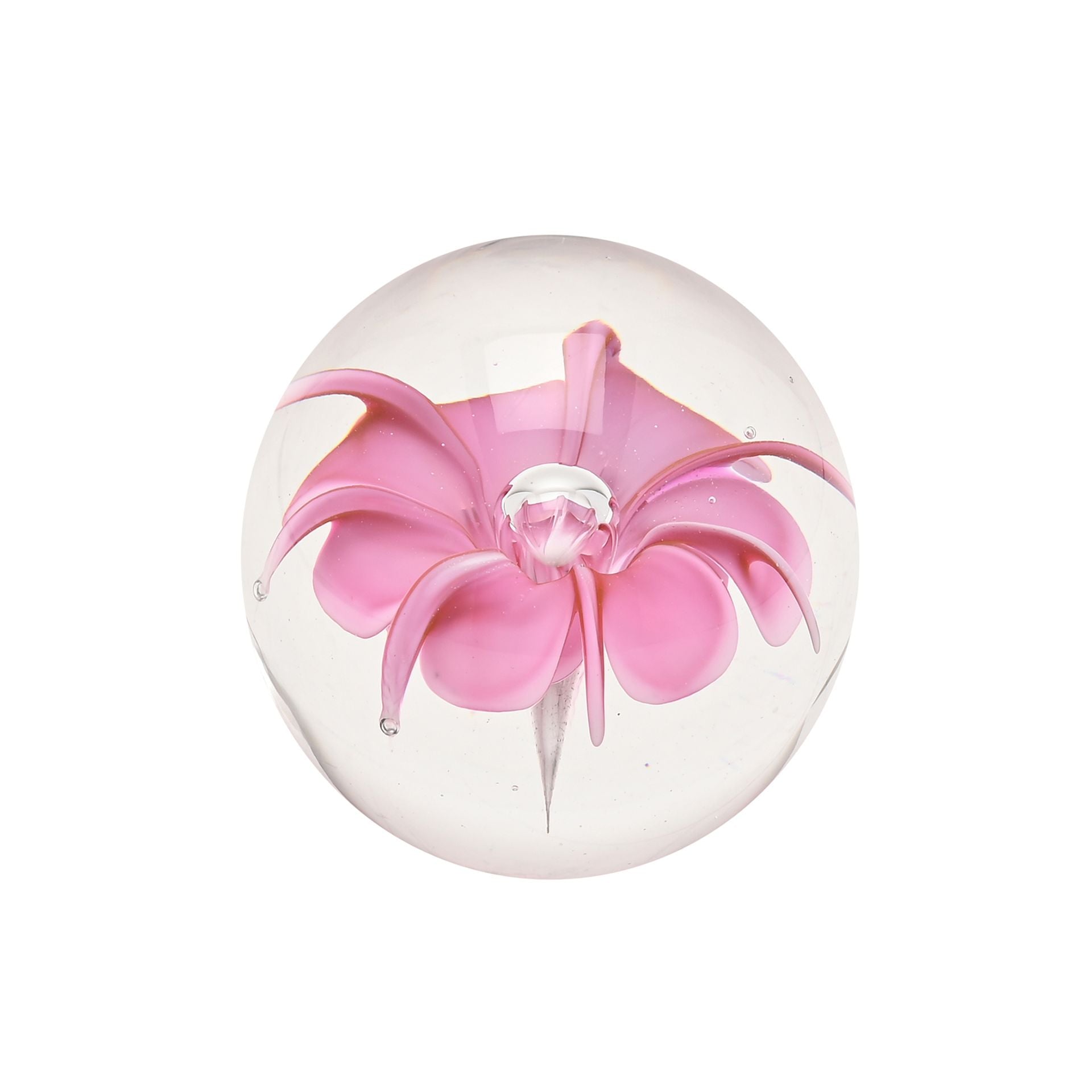 Objets d'art Pink Flower Paper Weight