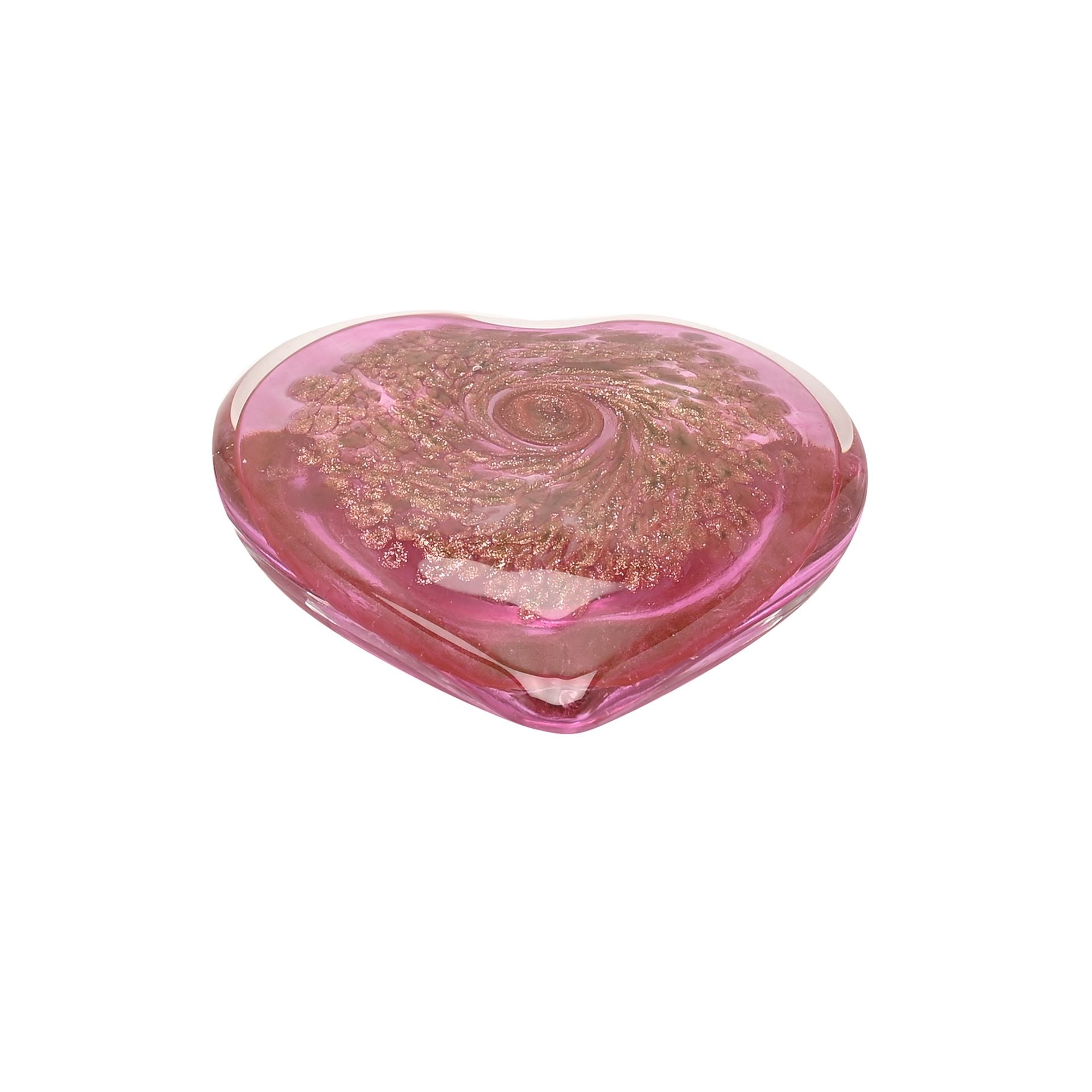 Objets d'art Pink Heart Paper Weight