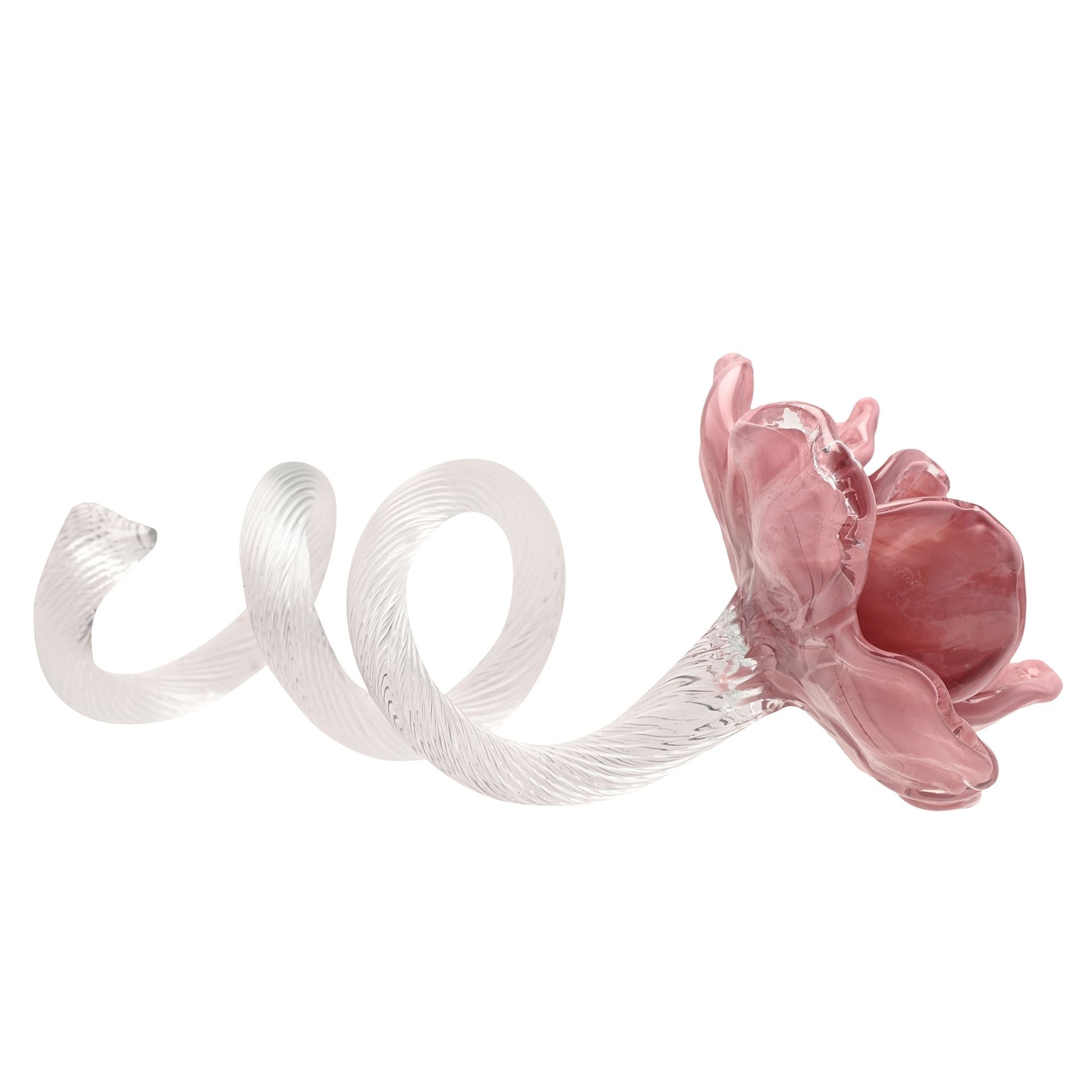 Objets d'art Glass Figurine - Large Pink Flower
