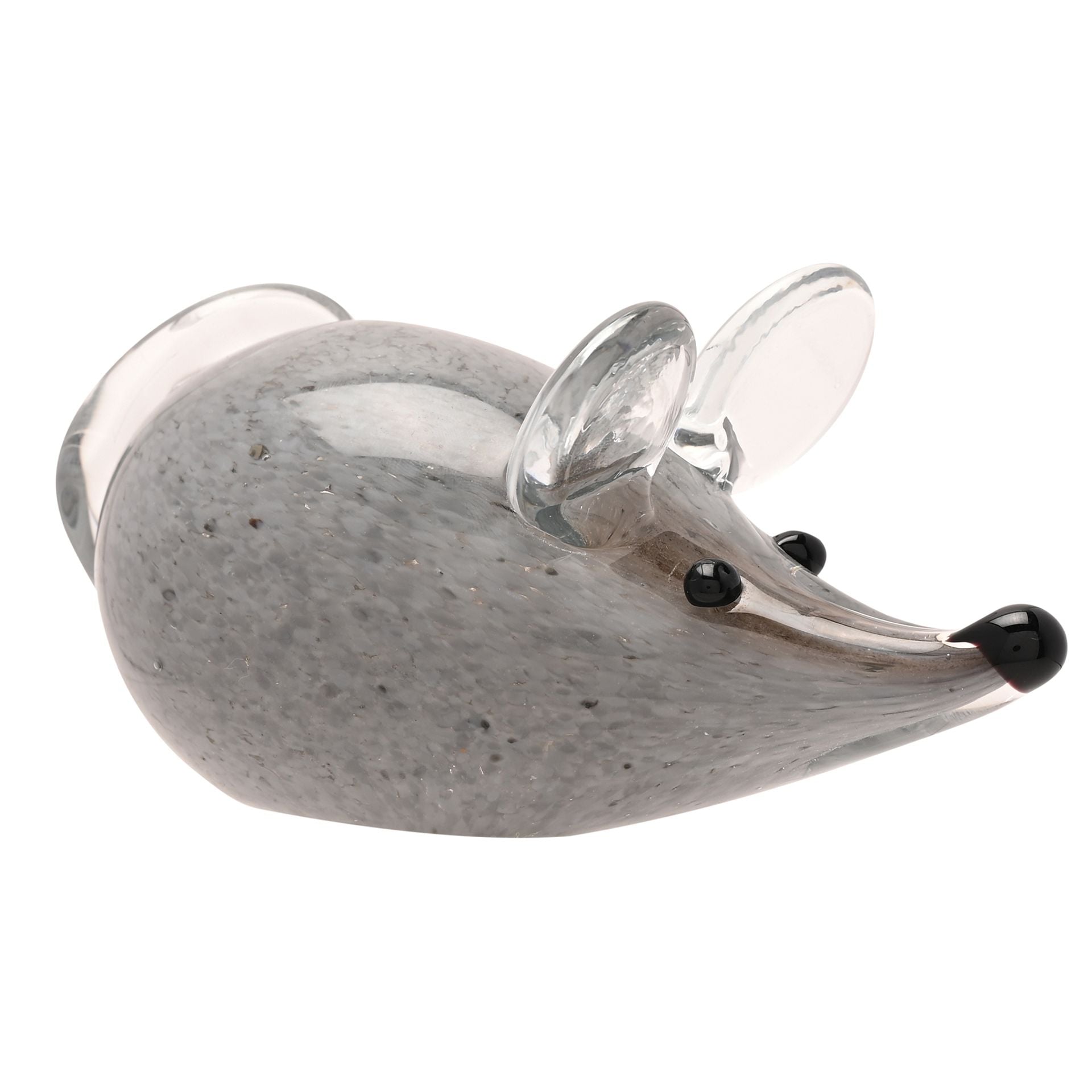 Objets d'art Glass Figurine - Grey Mouse