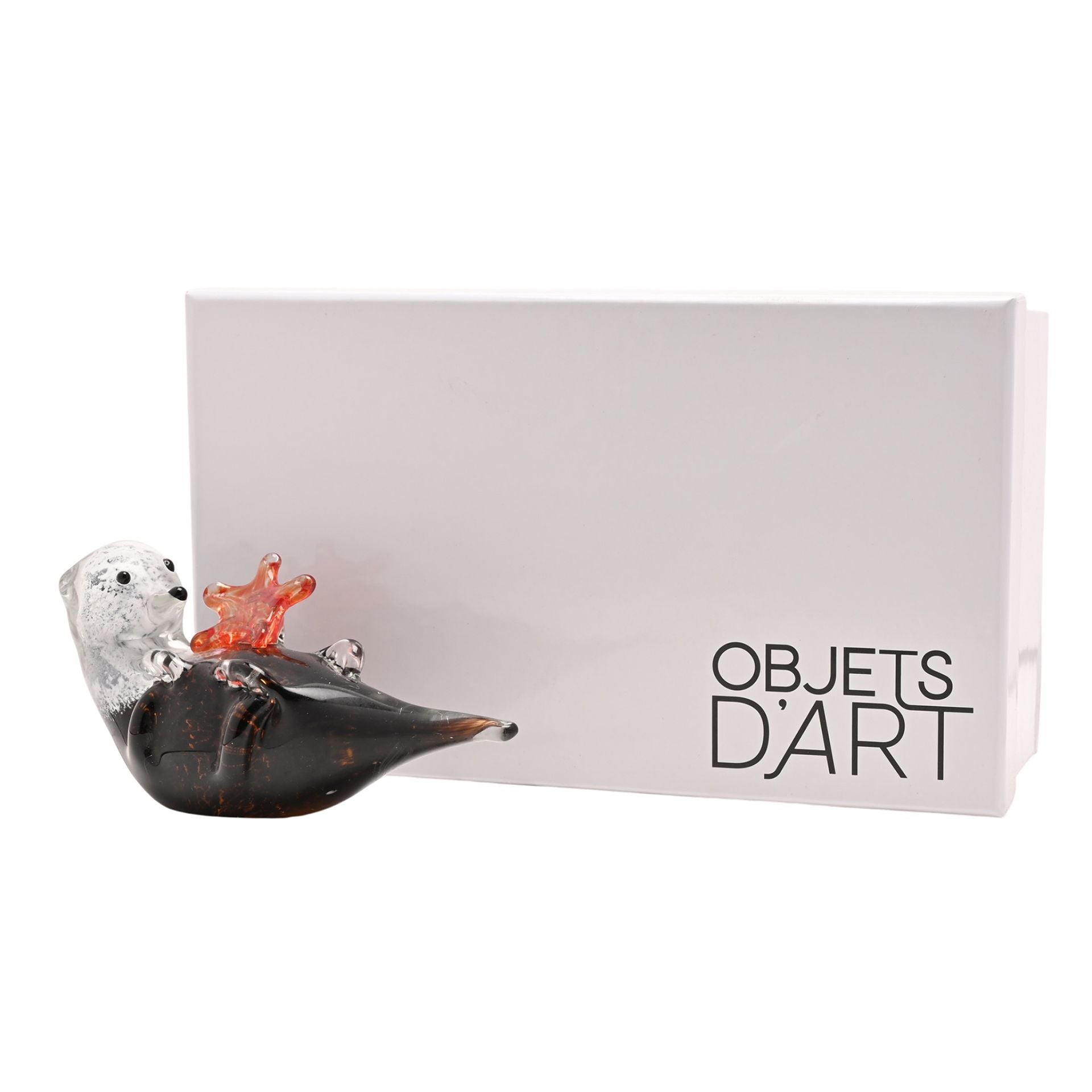 Objets d'art Glass Figurine - Playful Otter
