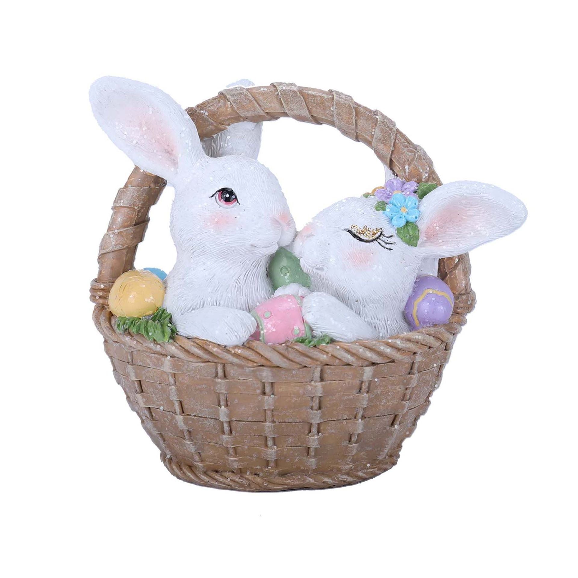 Eggs-traordinary Gifting Company Bunnies In A Basket Figurine