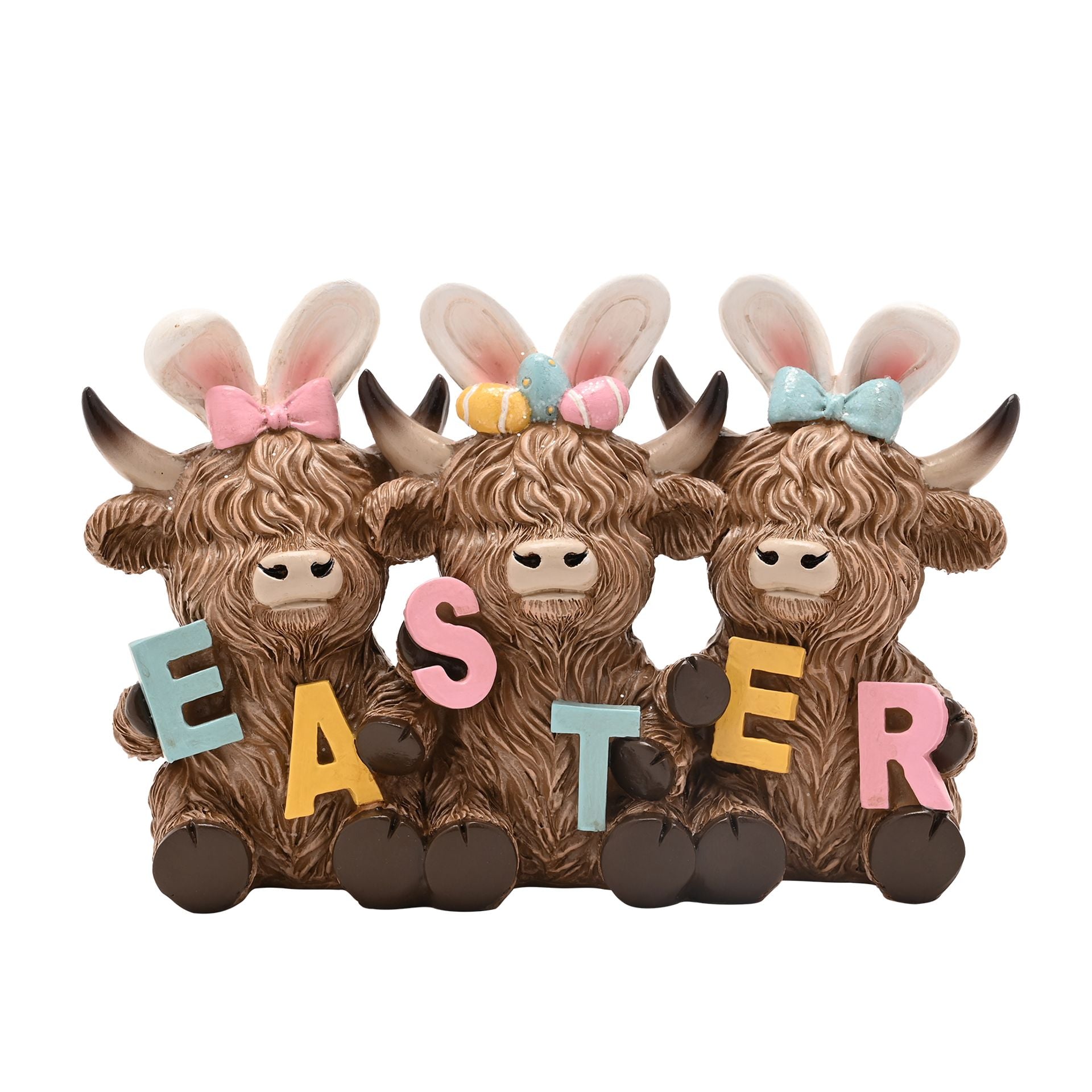Eggs-traordinary Gifting Company Highland Cows Easter Figurine