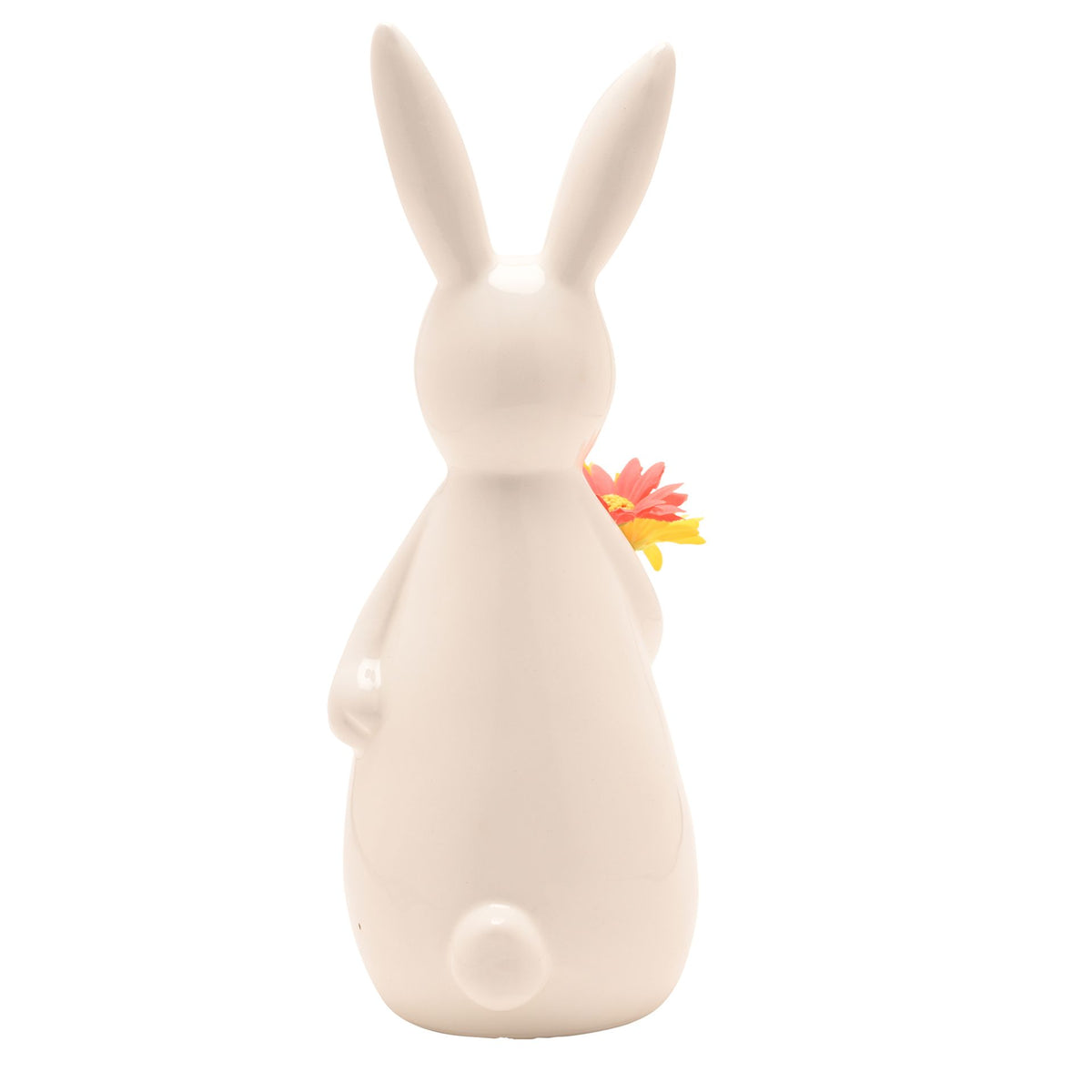 The Eggs-traordinary Gifting Co Ceramic Bunny Holding Flowers- 24cm