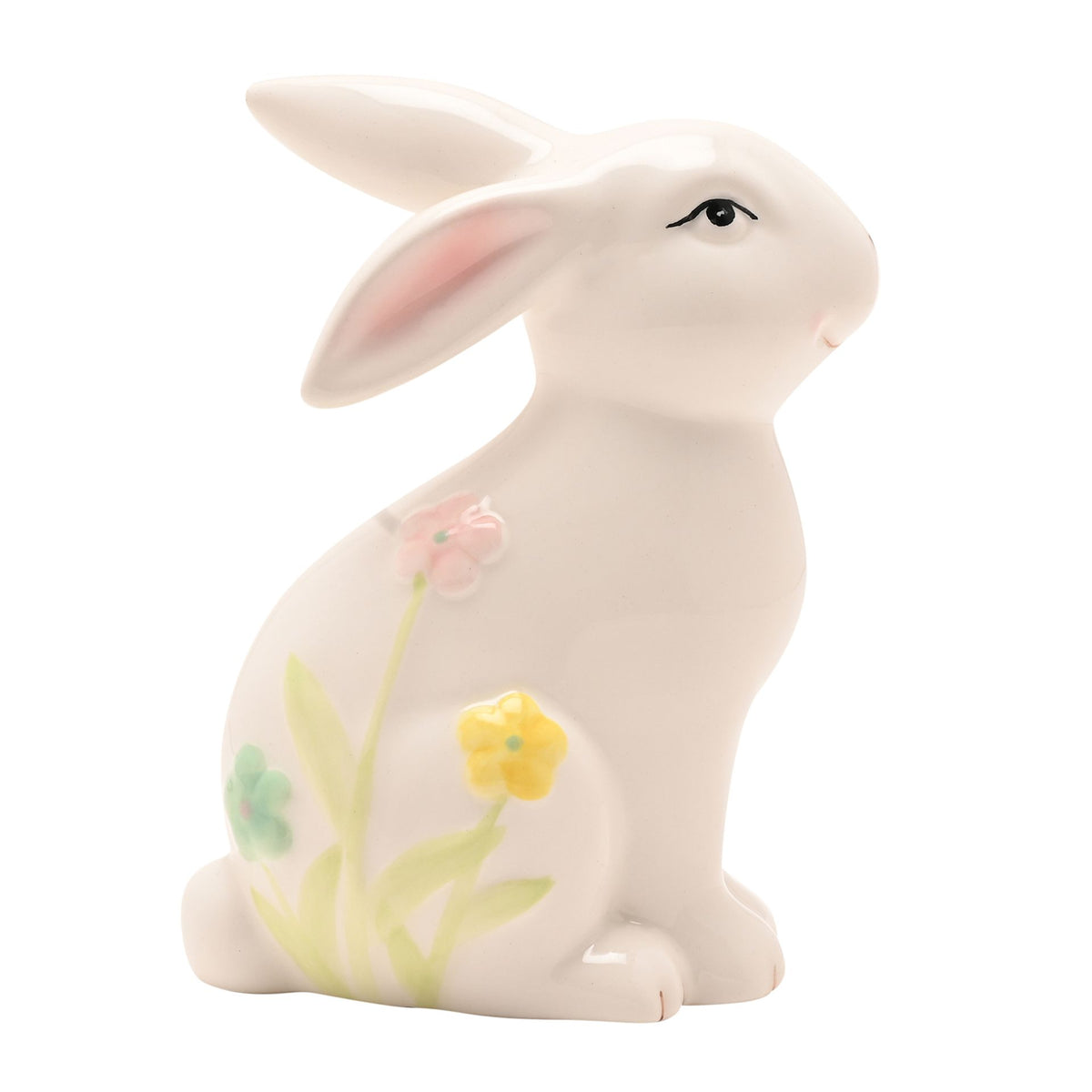 The Eggs-traordinary Gifting Co Bunny Figurine With Floral Decor 12cm