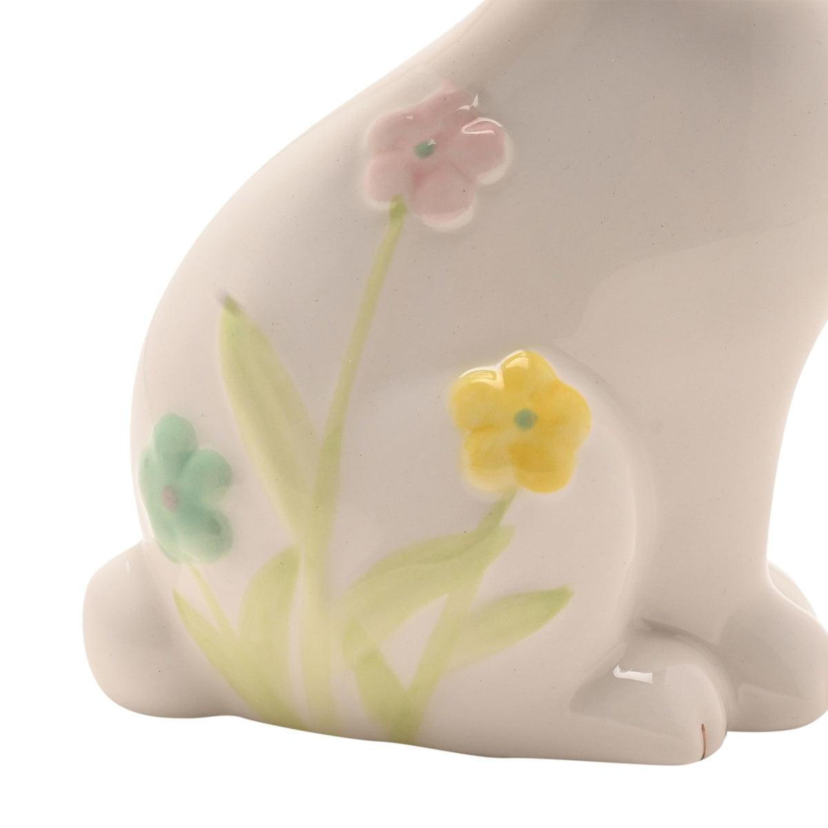The Eggs-traordinary Gifting Co Bunny Figurine With Floral Decor 12cm