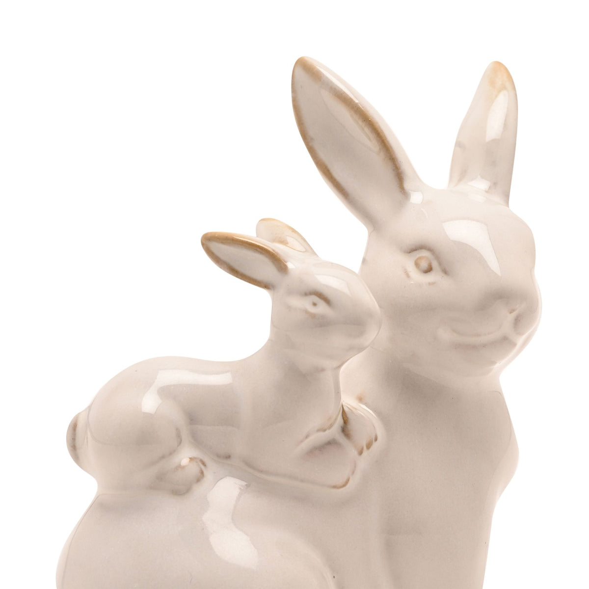 The Eggs-traordinary Gifting Co Reactive Glaze Bunny & Baby Figurine 13cm