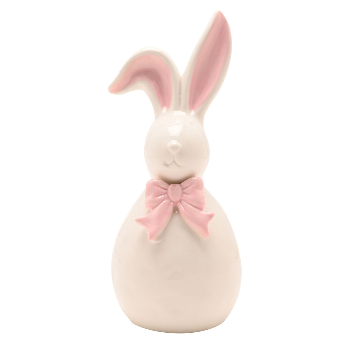 The Eggs-traordinary Gifting Co Bunny With Pink Bow Figurine