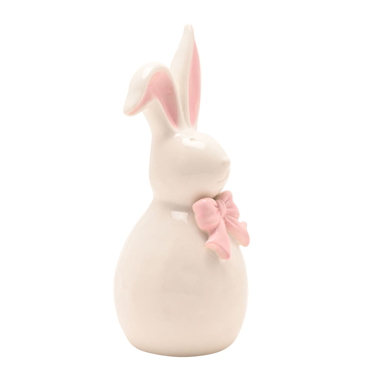 The Eggs-traordinary Gifting Co Bunny With Pink Bow Figurine