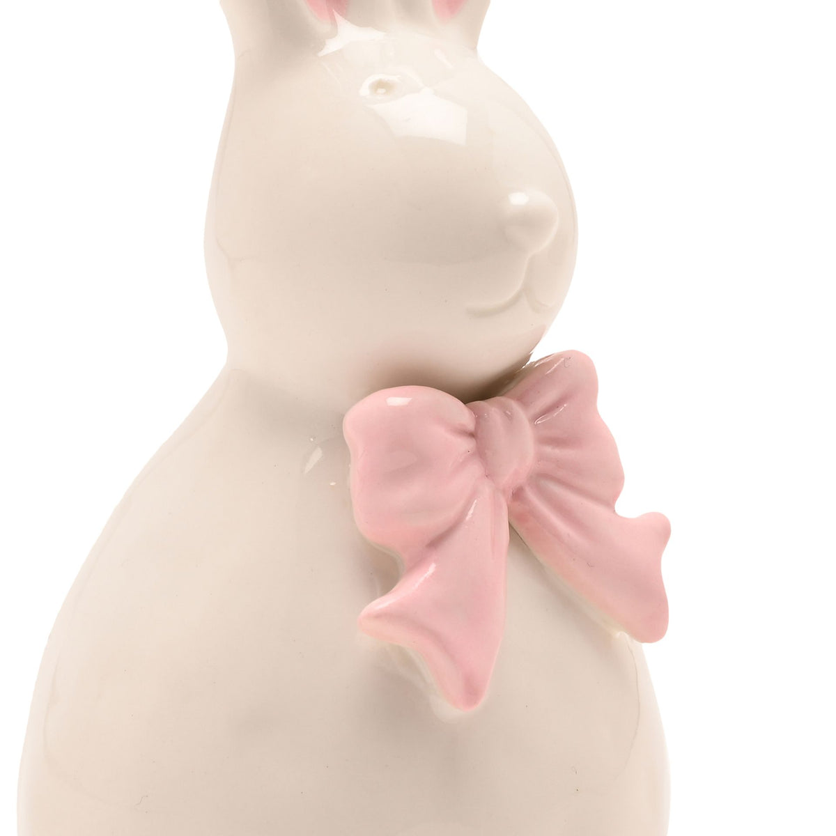 The Eggs-traordinary Gifting Co Bunny With Pink Bow Figurine