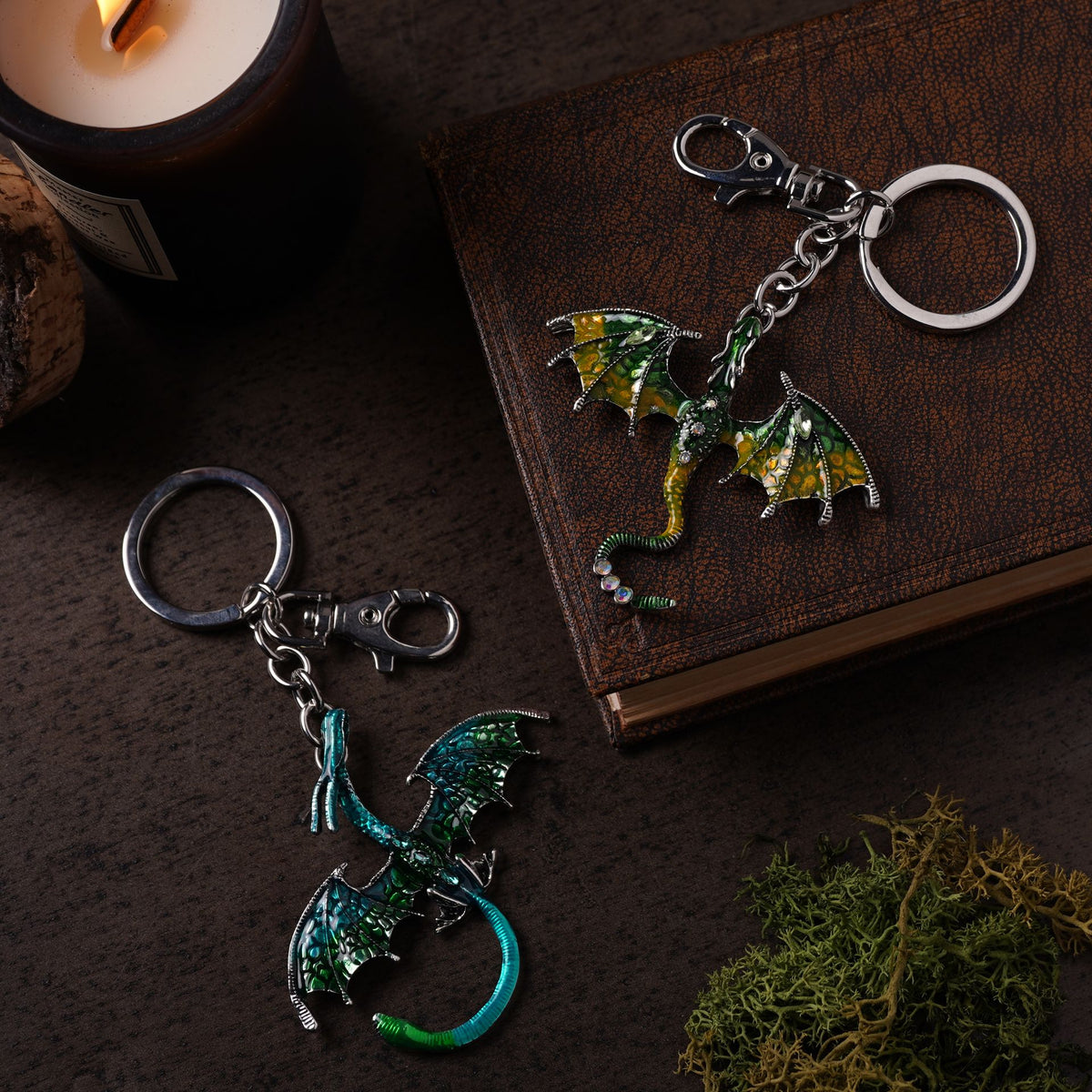 Mystic Legends Dragon Keyring - Blue
