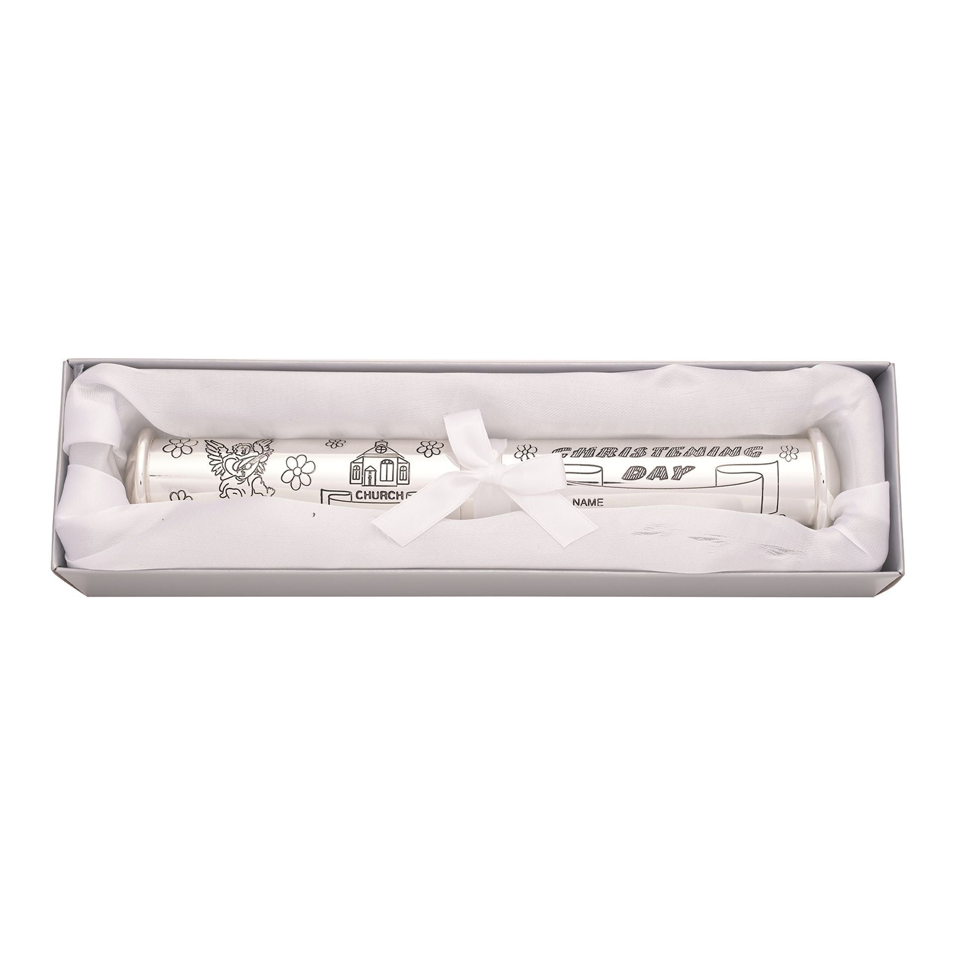 Silverplated "Christening" Day Certificate Holder