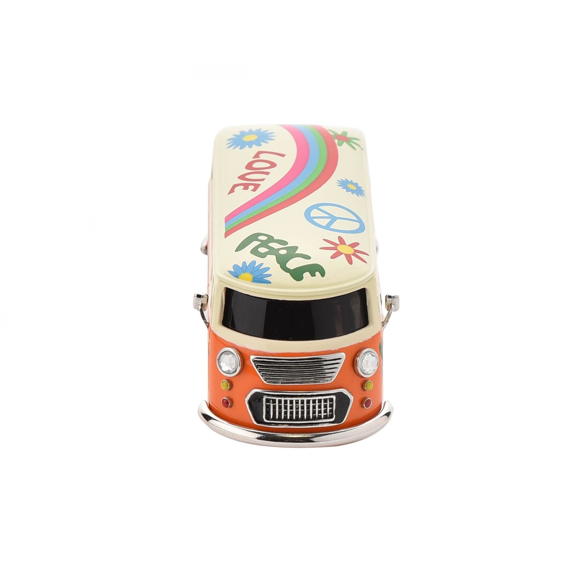 Wm Widdop Miniature Clock - Orange Camper