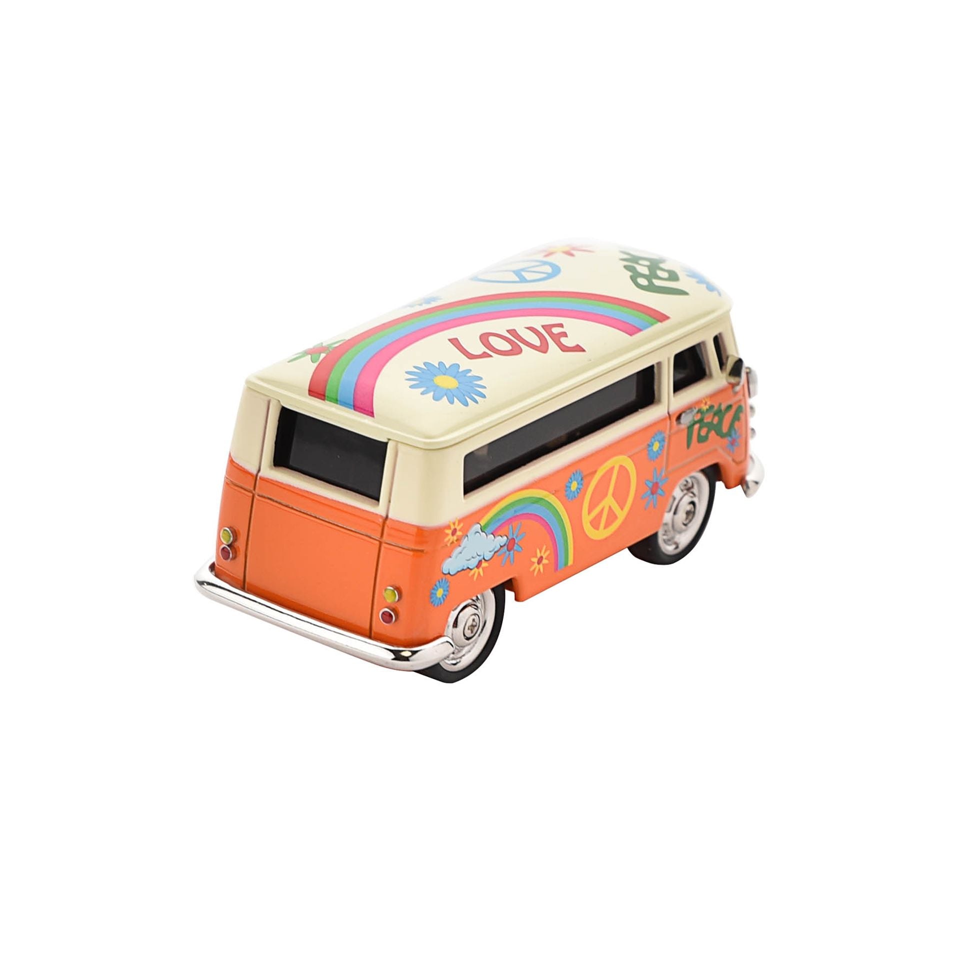 Wm Widdop Miniature Clock - Orange Camper